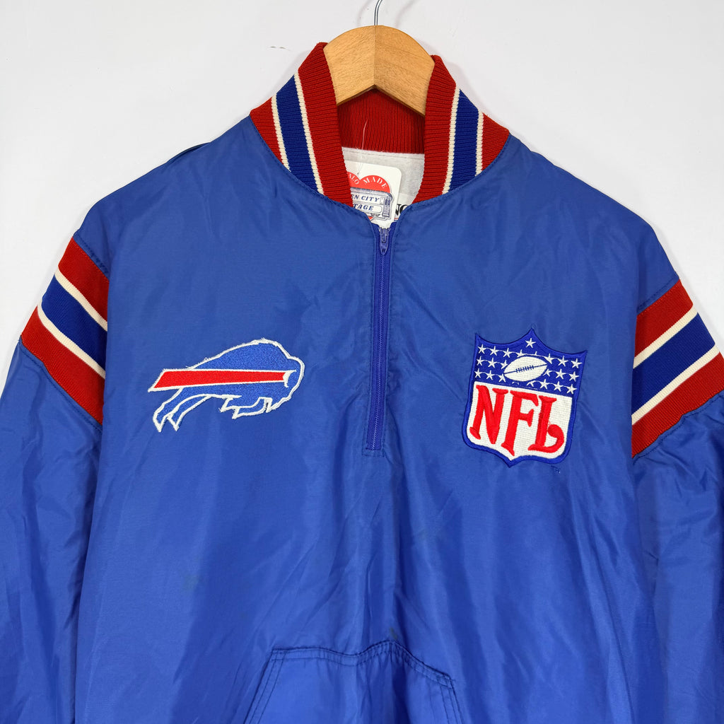 Vintage Buffalo Bills Pullover Windbreaker Jacket Lage