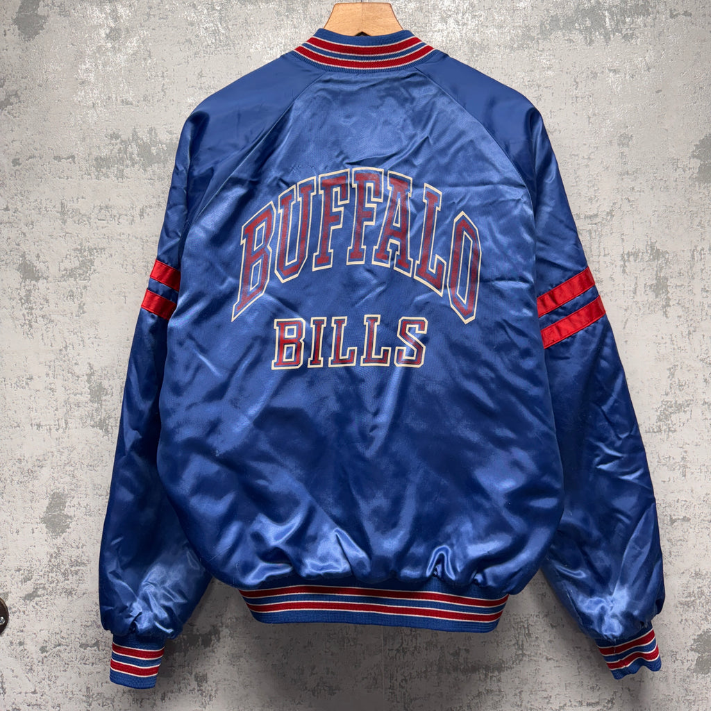 Vintage Buffalo Bills Chalk Line Satin Jacket Large