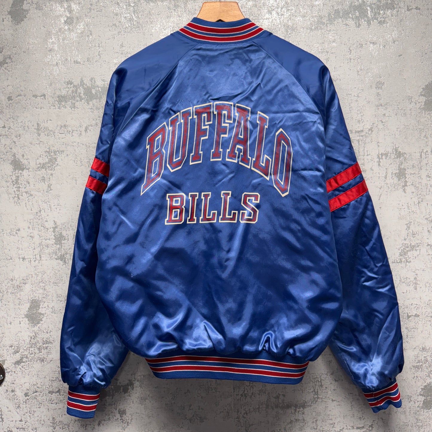 Vintage Buffalo Bills Chalk Line Satin Jacket Large