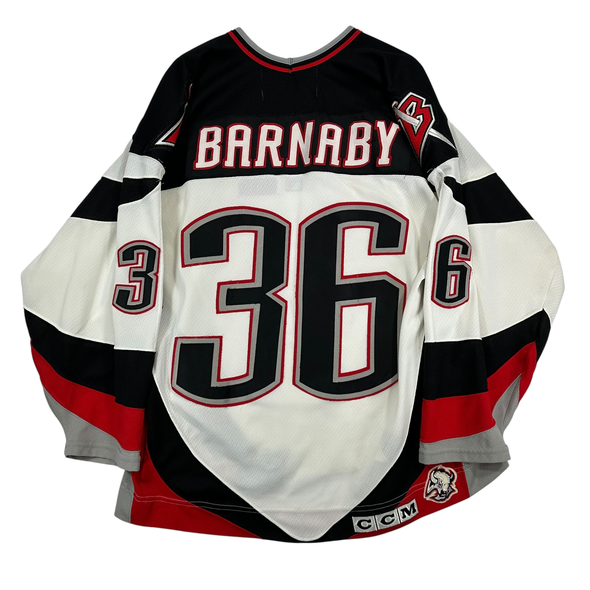 Vintage Buffalo Sabres Signed Barnaby Jersey Large