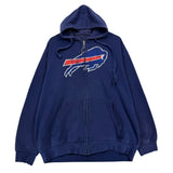 Vintage Buffalo Bills Zip Up Hoodie Sweatshirt XL