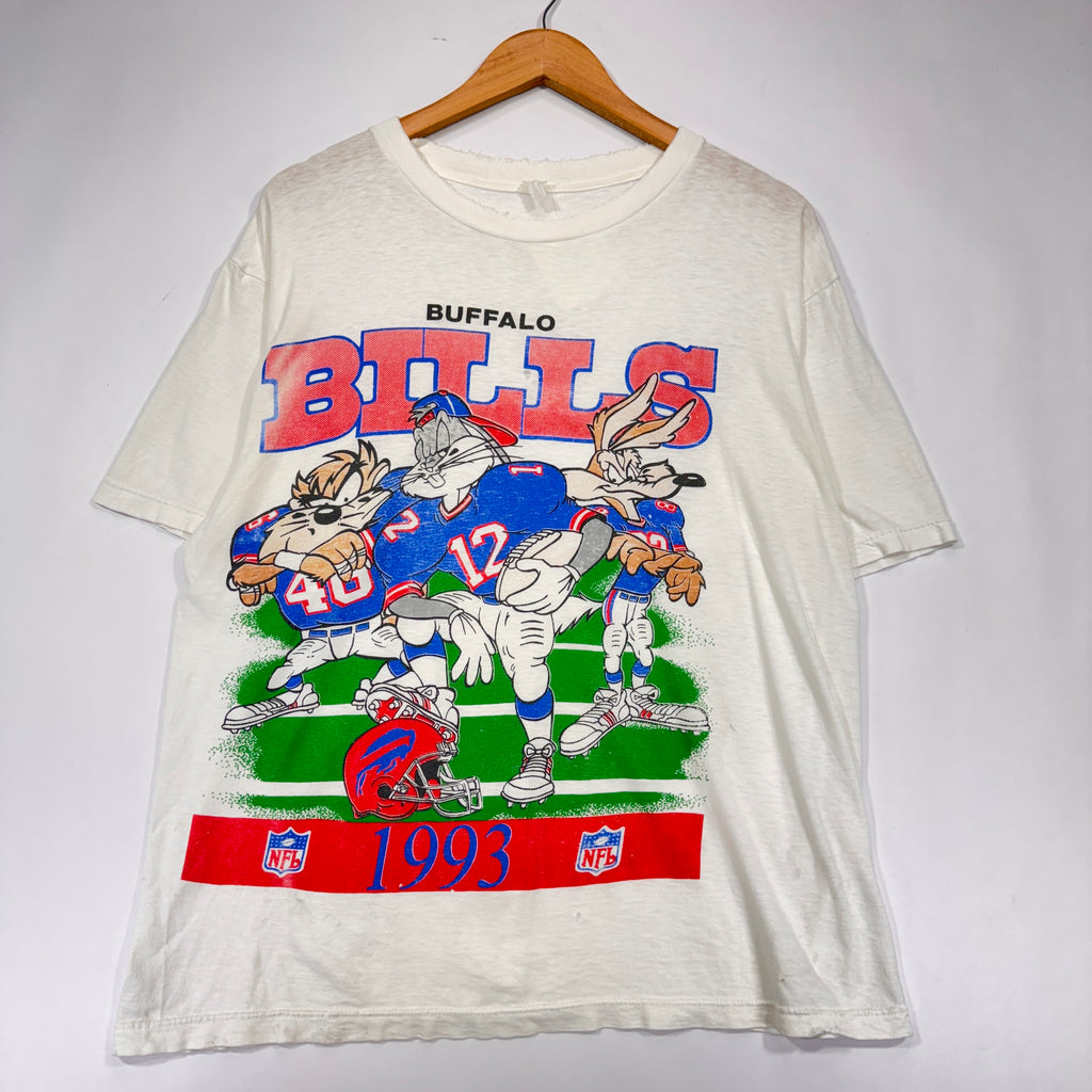 Vintage Buffalo Bills 1993 Looney Tunes Cartoon Shirt Large
