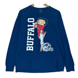 Y2K Buffalo Bills Betty Boop Long Sleeve Shirt Large