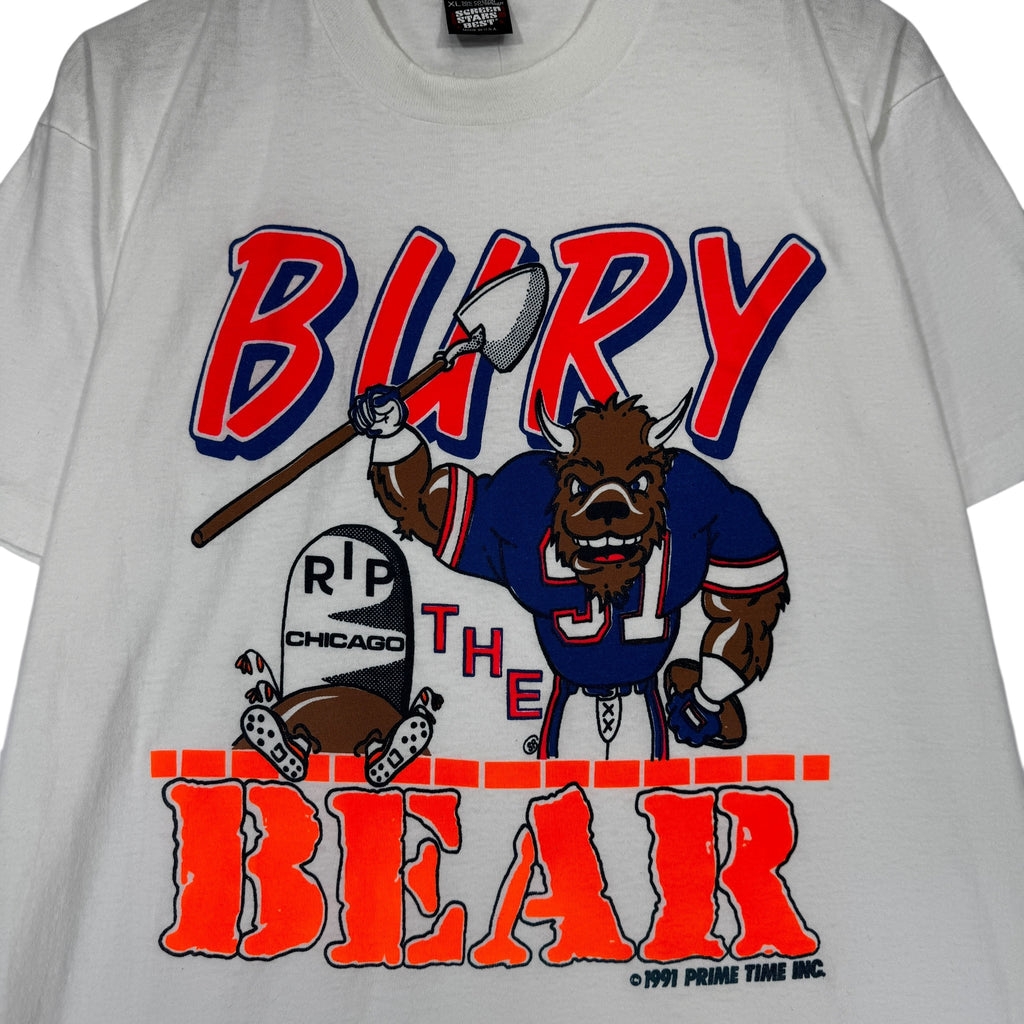 Vintage Buffalo Bills Bury the Bears Cartoon Shirt Large