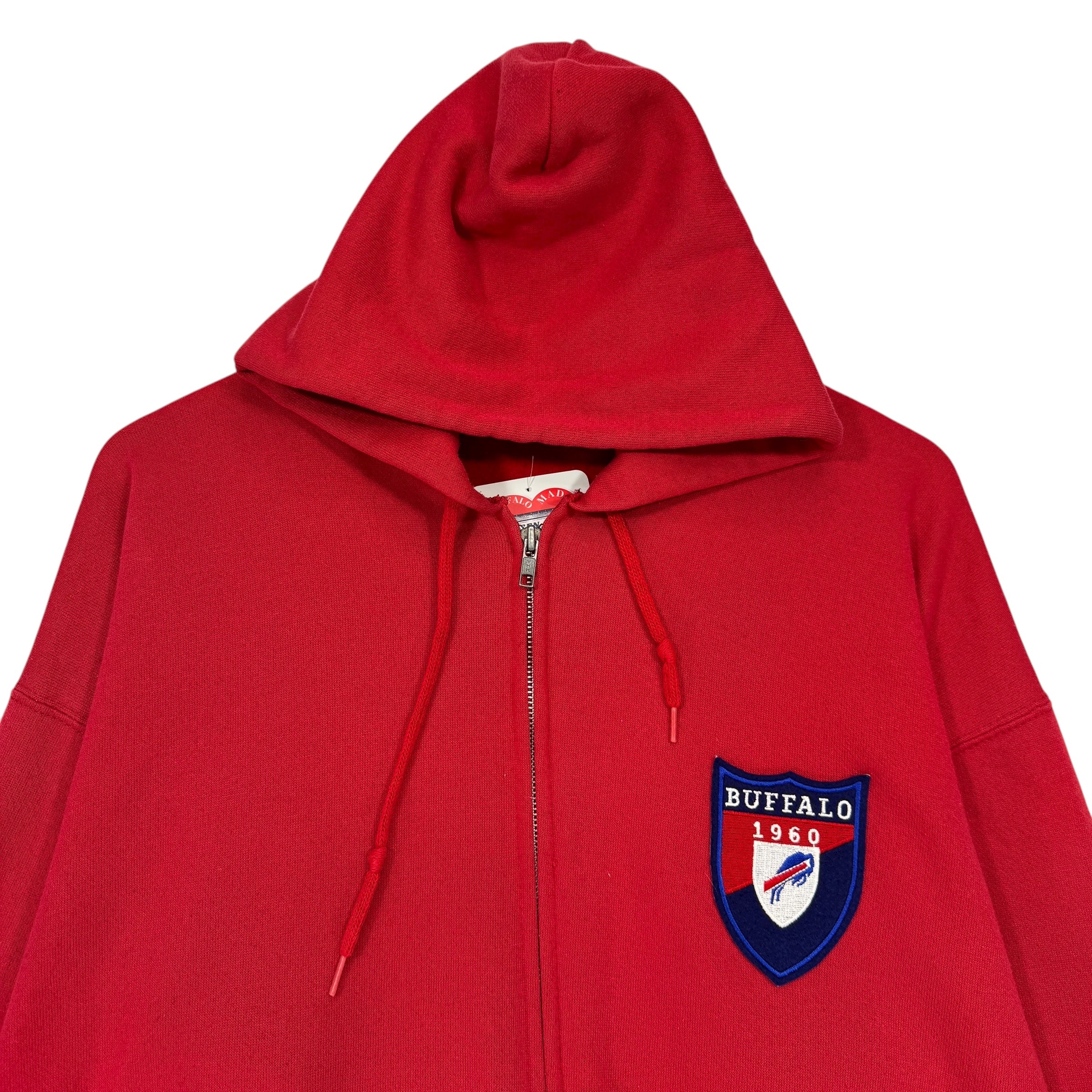 Vintage Buffalo Bills Zip Up Hoodie Sweatshirt XL