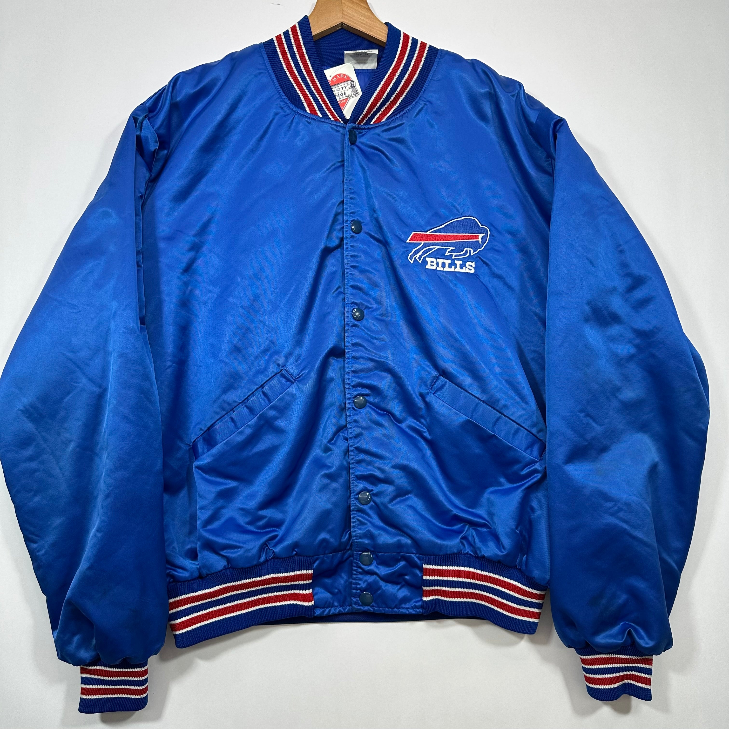 Vintage Buffalo Bills Satin Bomber Jacket Large