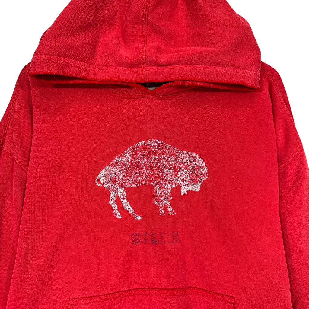 Vintage Buffalo Bills Thrashed Hoodie Sweatshirt XXL