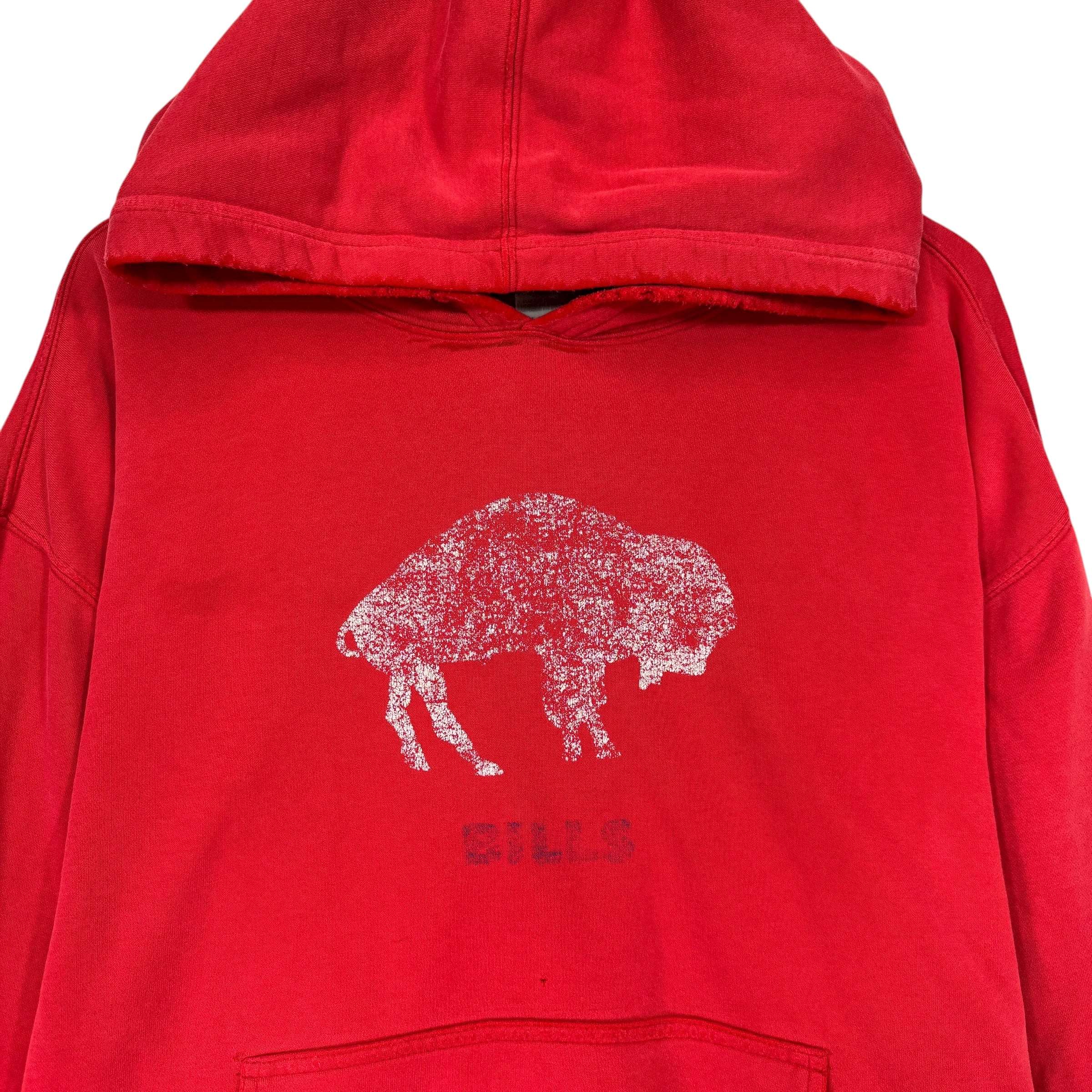 Vintage Buffalo Bills Thrashed Hoodie Sweatshirt XXL
