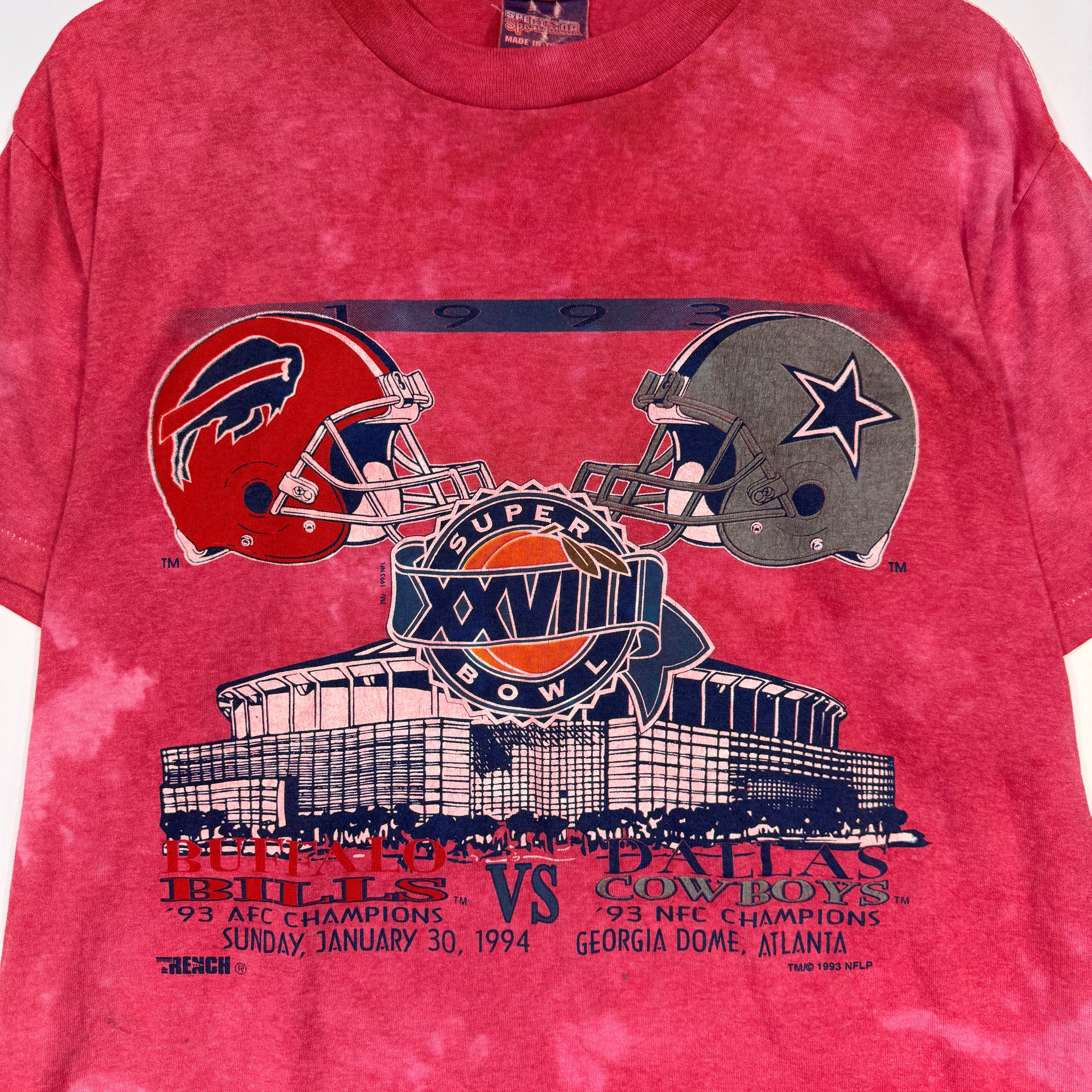 Vintage Buffalo Bills Overdyed 1993 Super Bowl Shirt XL
