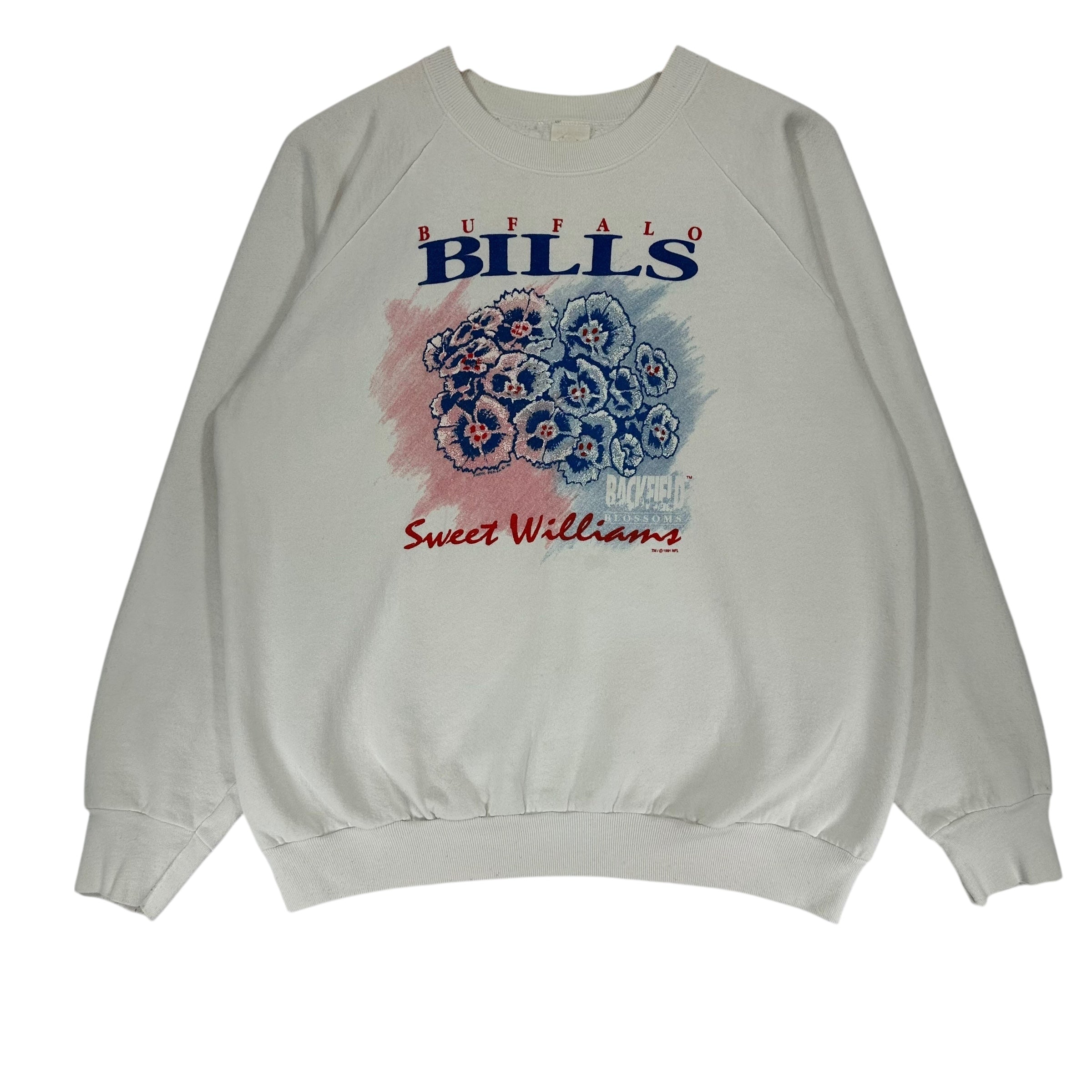 Vintage Buffalo Bills Floral Crewneck Sweatshirt Large