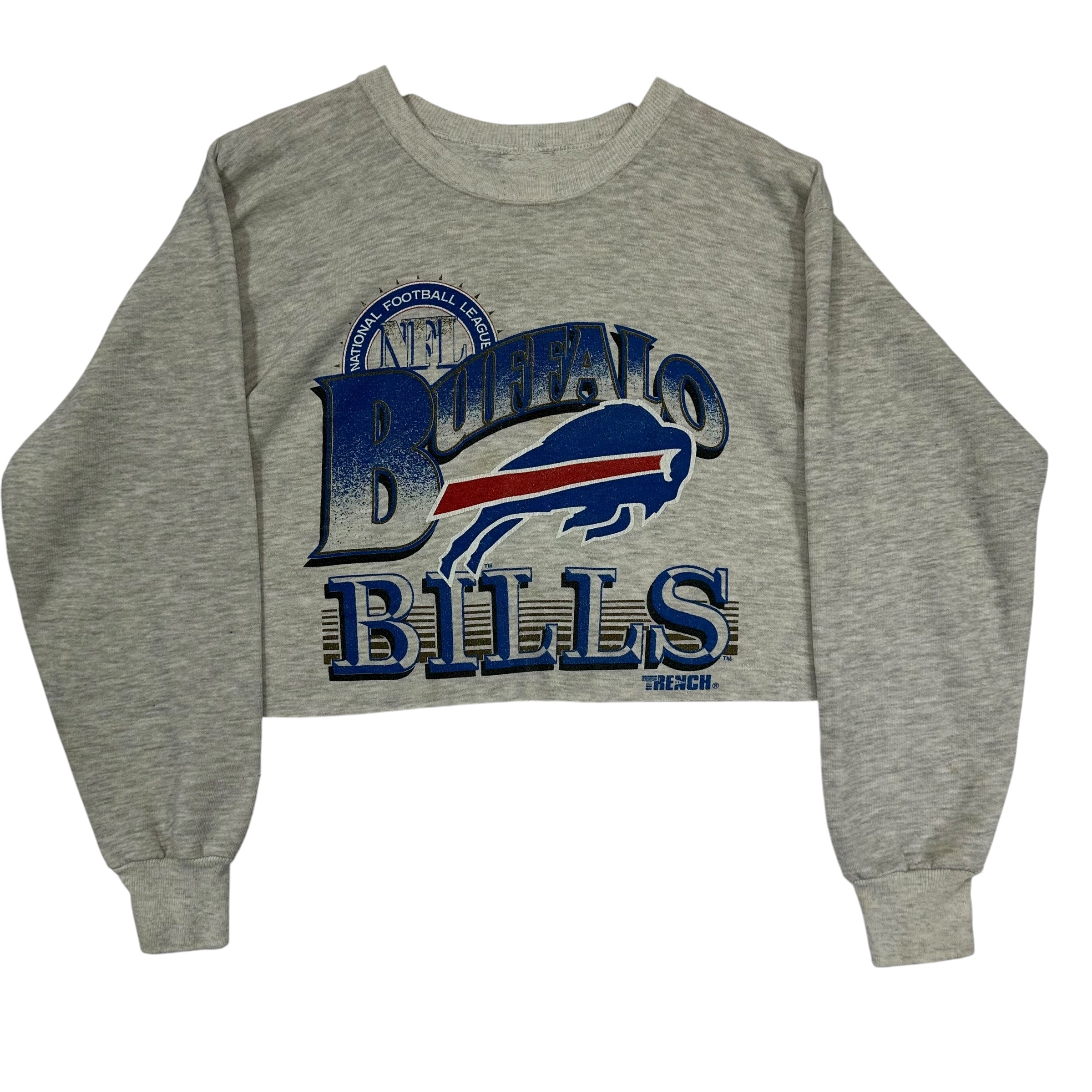 Vintage Buffalo Bills Cropped Crewneck Sweatshirt Medium
