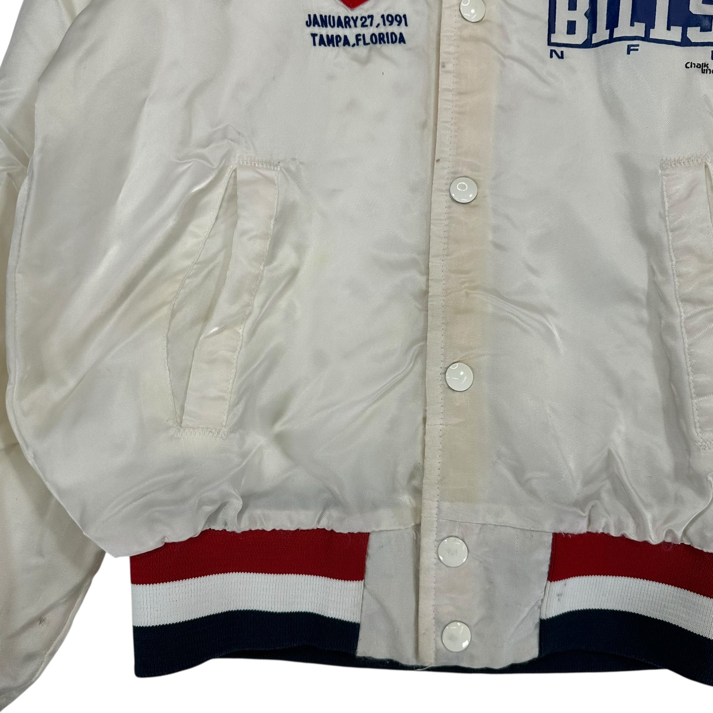 Vintage Kids Buffalo Bills Satin Jacket Size XL 18/20