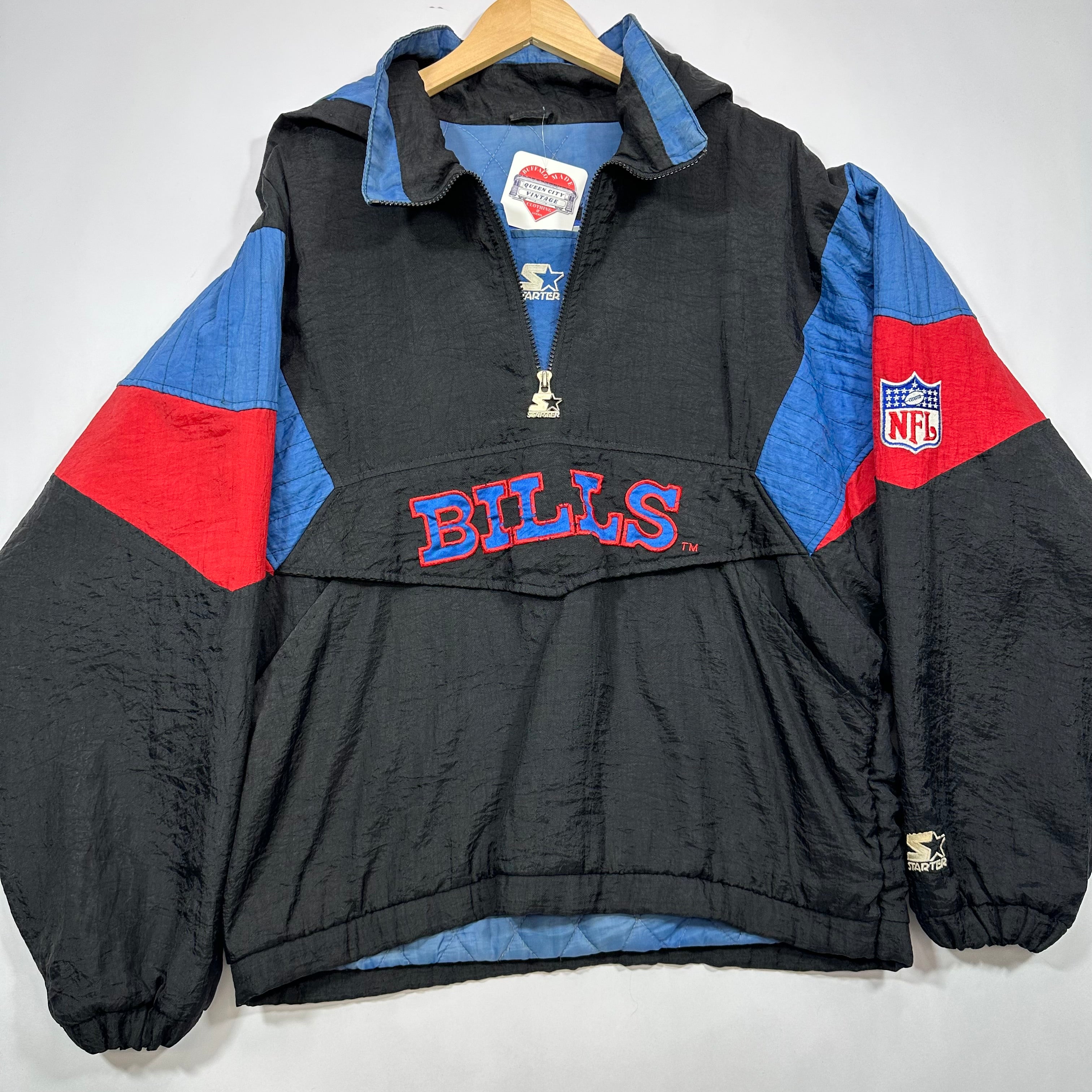 Vintage Buffalo Bills Starter Pullover Puffer Jacket Medium