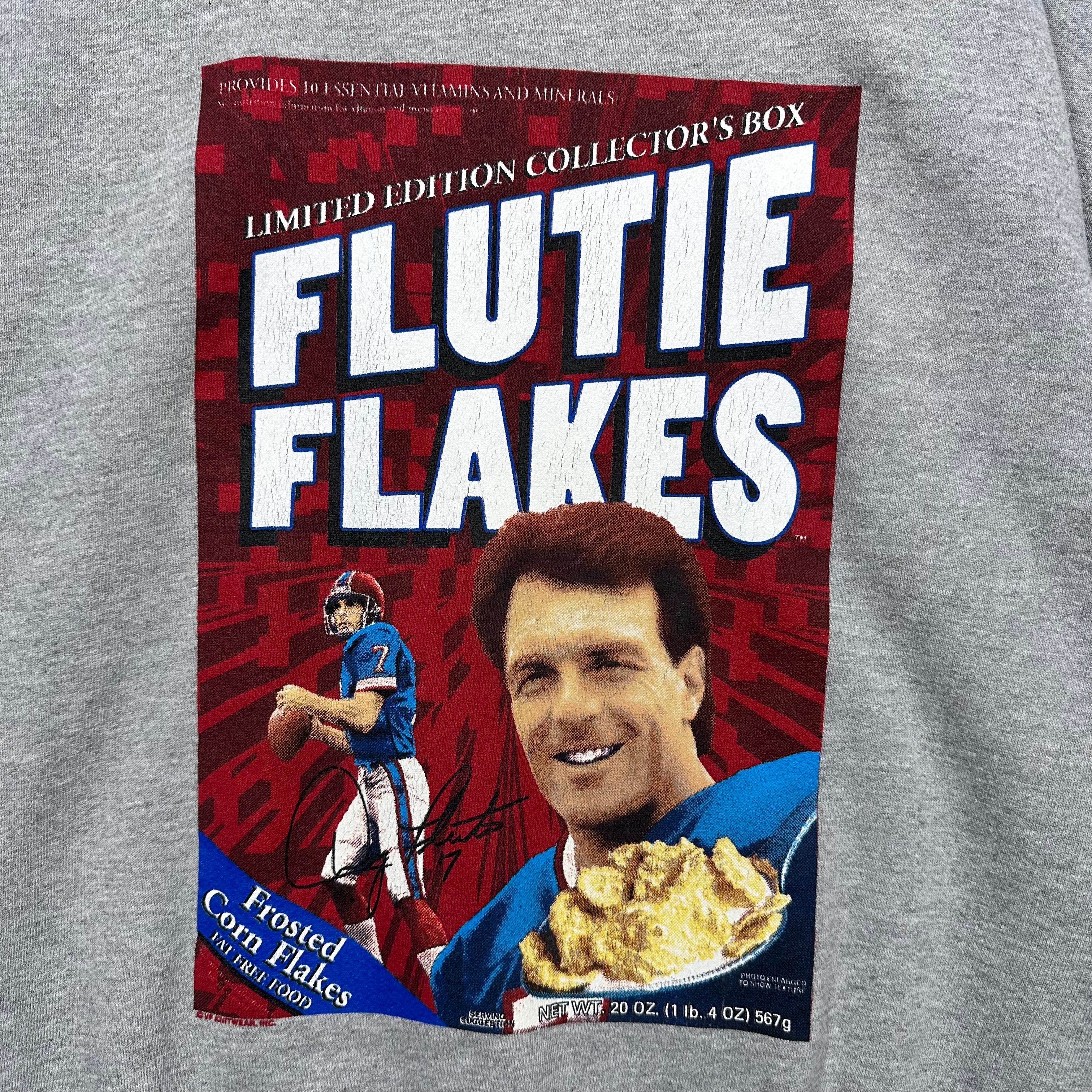 Vintage Buffalo Bills Doug Flutie Flakes Crewneck Sweatshirt XL
