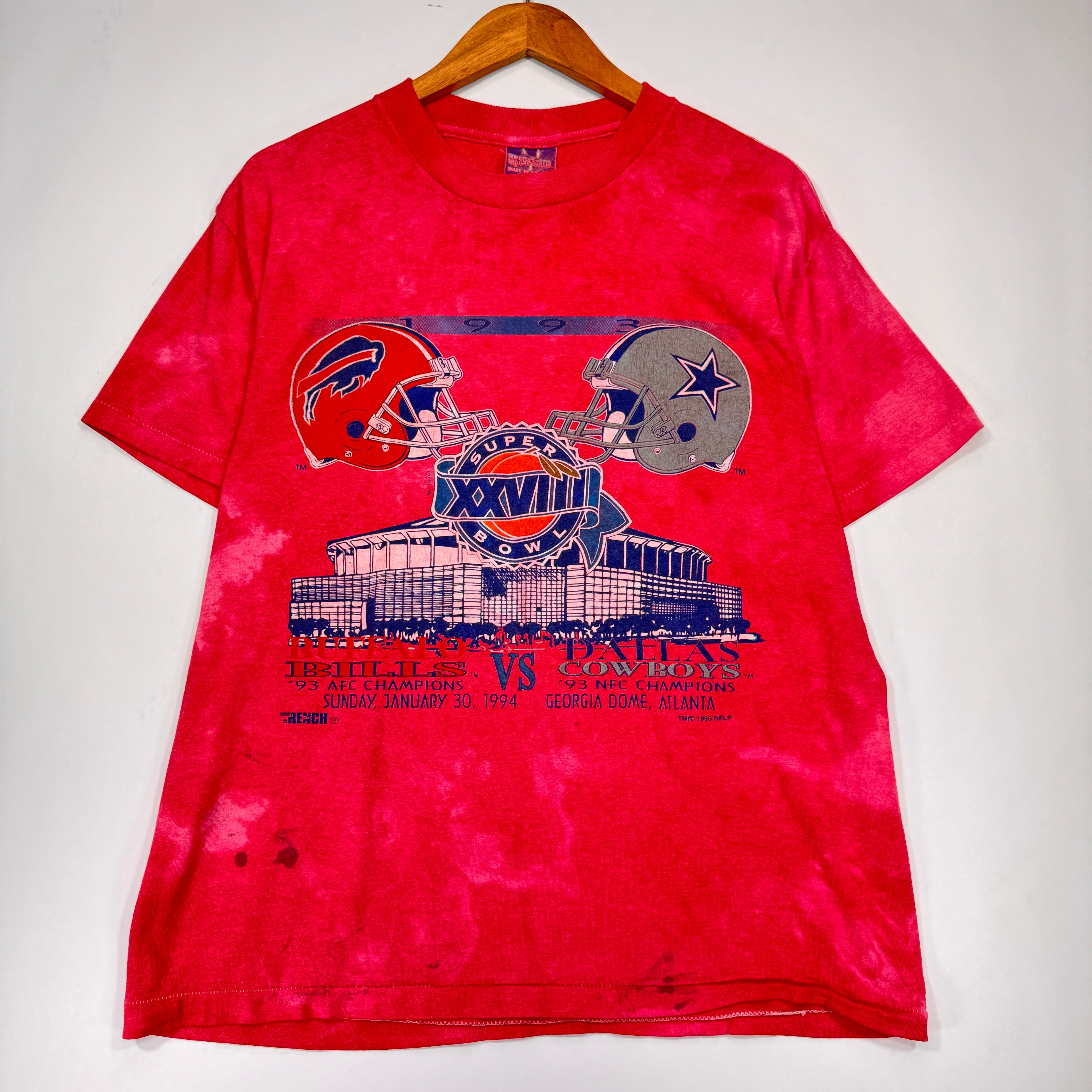 Vintage Buffalo Bills Overdyed 1993 Super Bowl Shirt XL