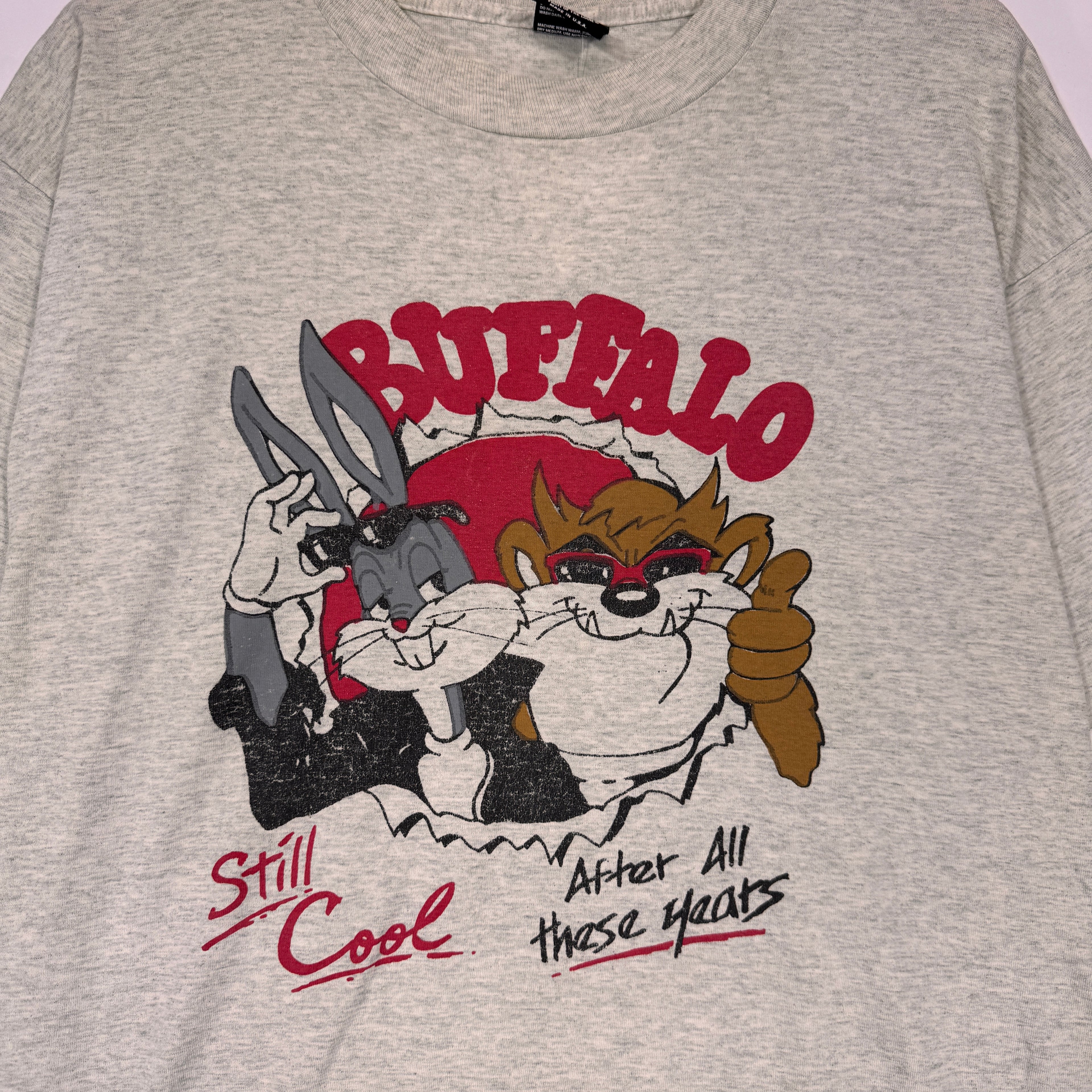 Vintage Buffalo Taz & Bugs Bunny Looney Tunes Cartoon Shirt XL