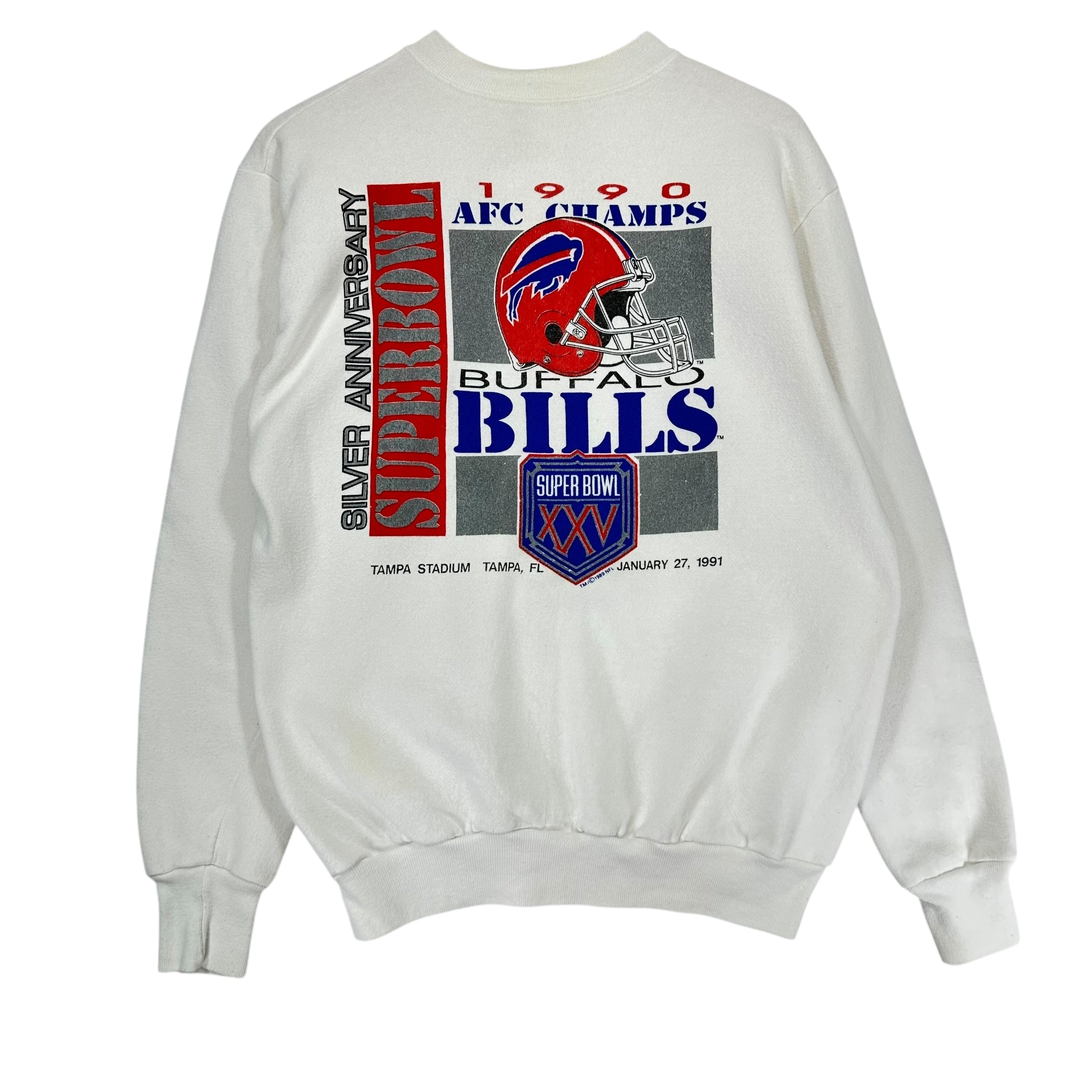 Vintage Buffalo Bills 1990 AFC CHAMPS Crewneck Sweatshirt Large