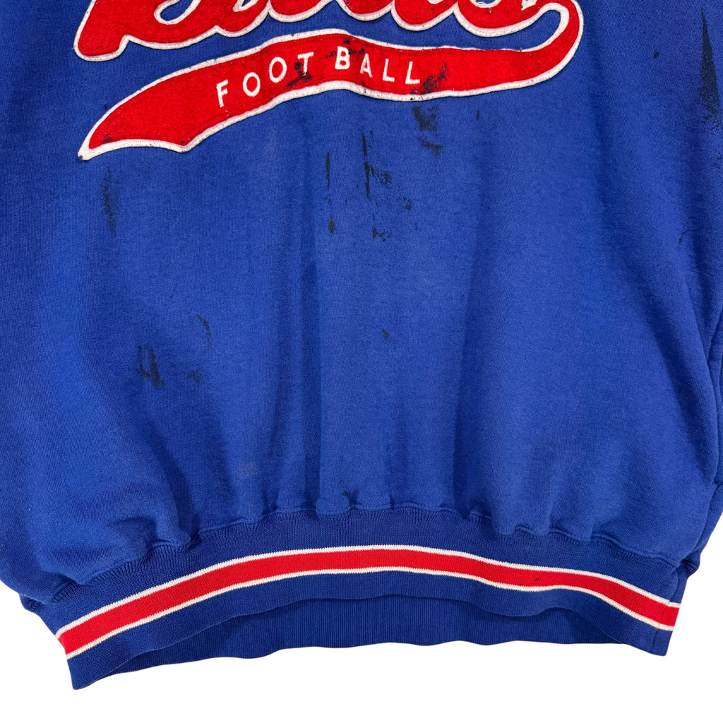 Vintage Buffalo Bills Starter Embroidered Thrashed Hoodie Sweatshirt XL