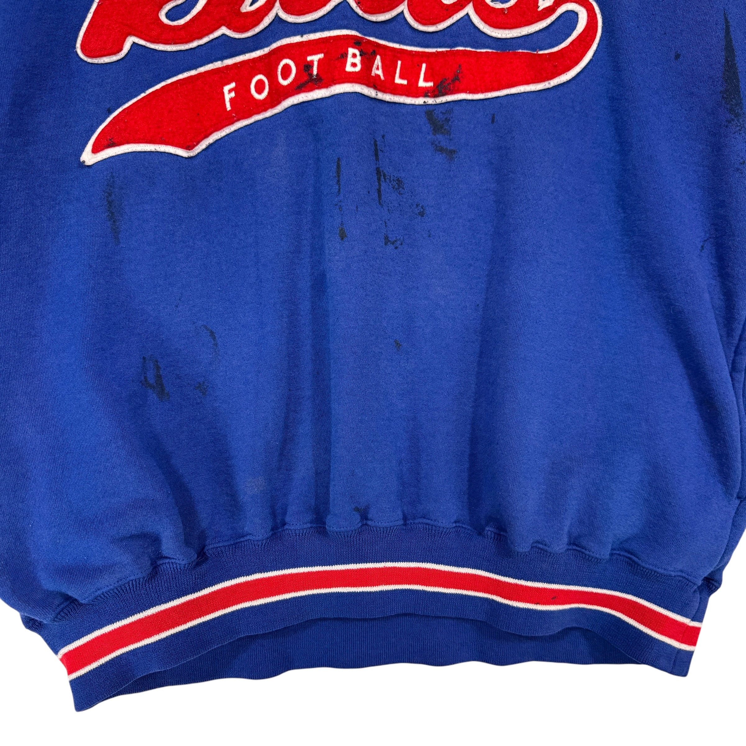 Vintage Buffalo Bills Starter Embroidered Thrashed Hoodie Sweatshirt XL