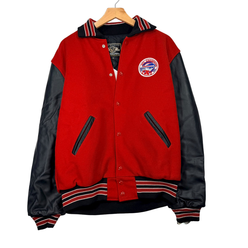 Vintage Buffalo Bills Leather Wool Varsity Jacket Medium