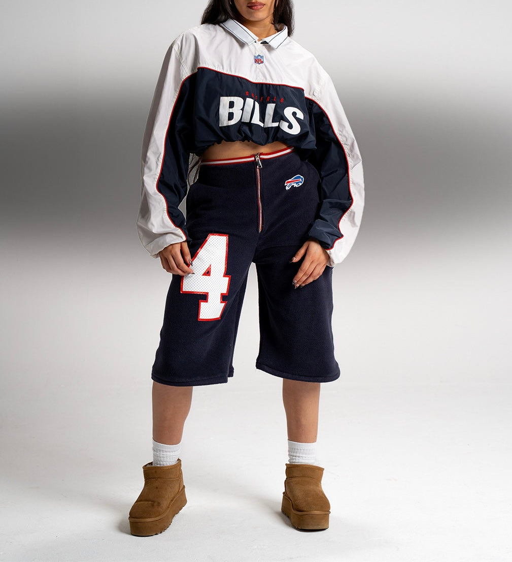 KP MADE ME Buffalo Bills Upcycled Custom Reworked Drop Shorts Women’s Small