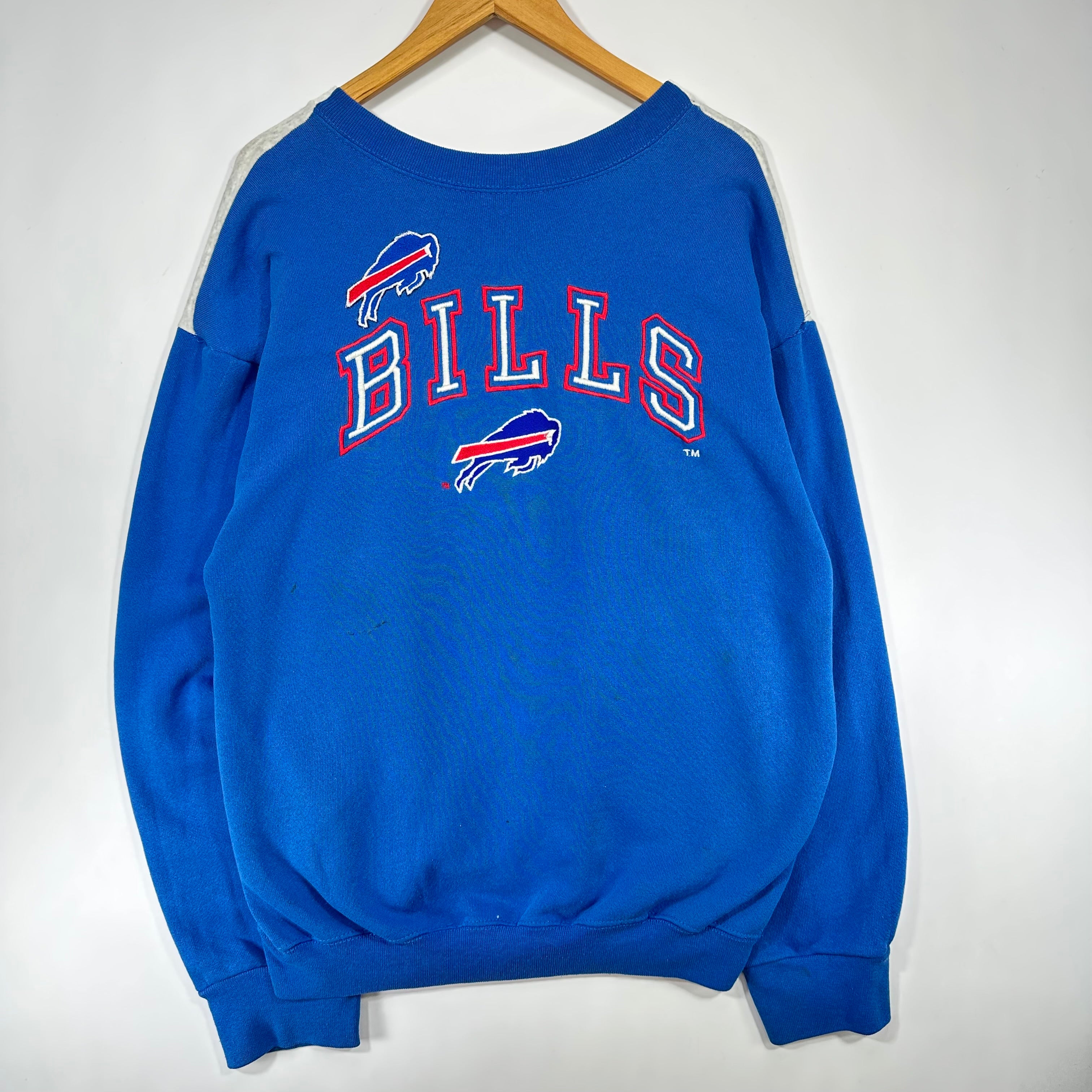 Vintage Buffalo Bills Upcycled Custom Double Sided Taz Crewneck Sweatshirt XL