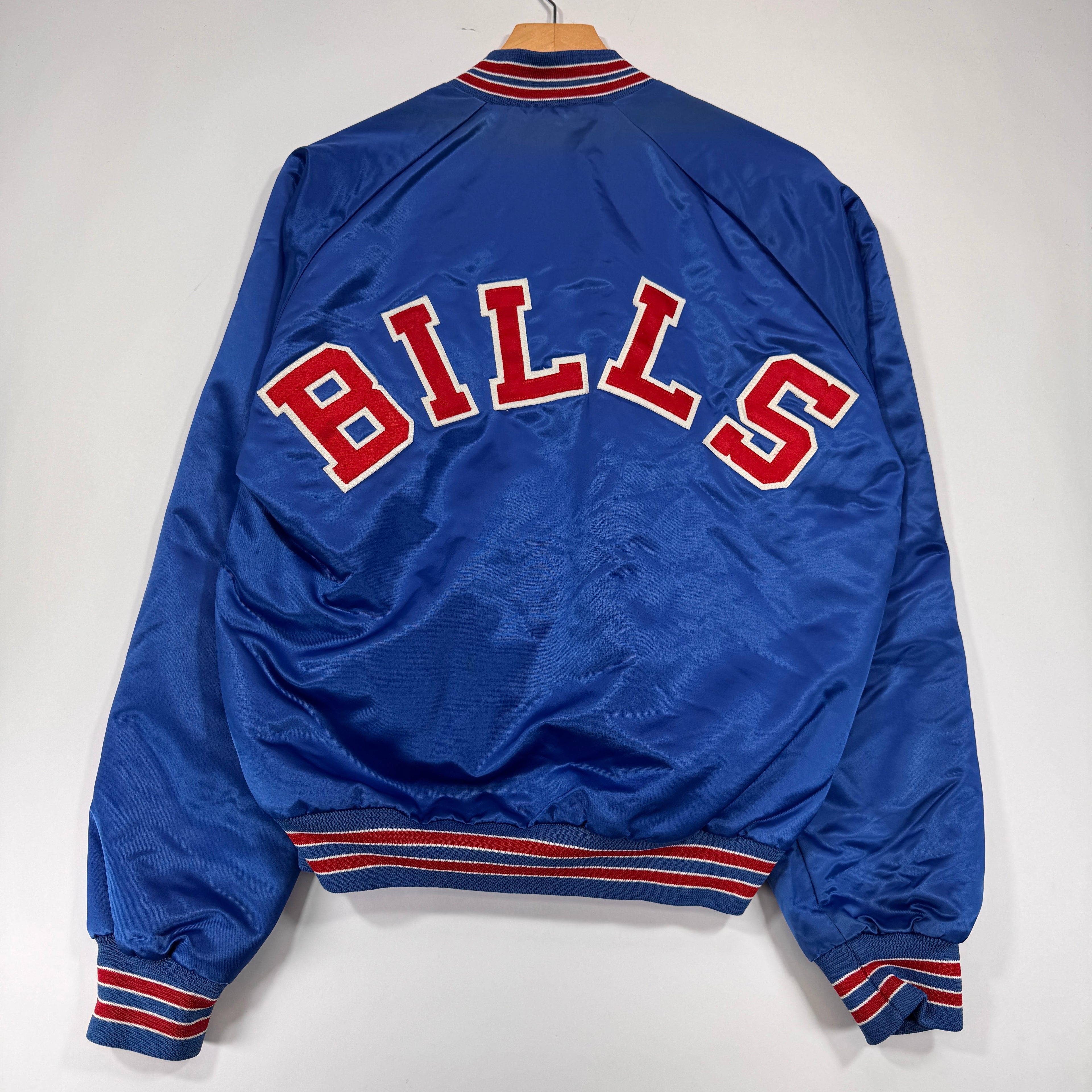 Vintage Buffalo Bills Backscript Chalk Line Satin Jacket Medium