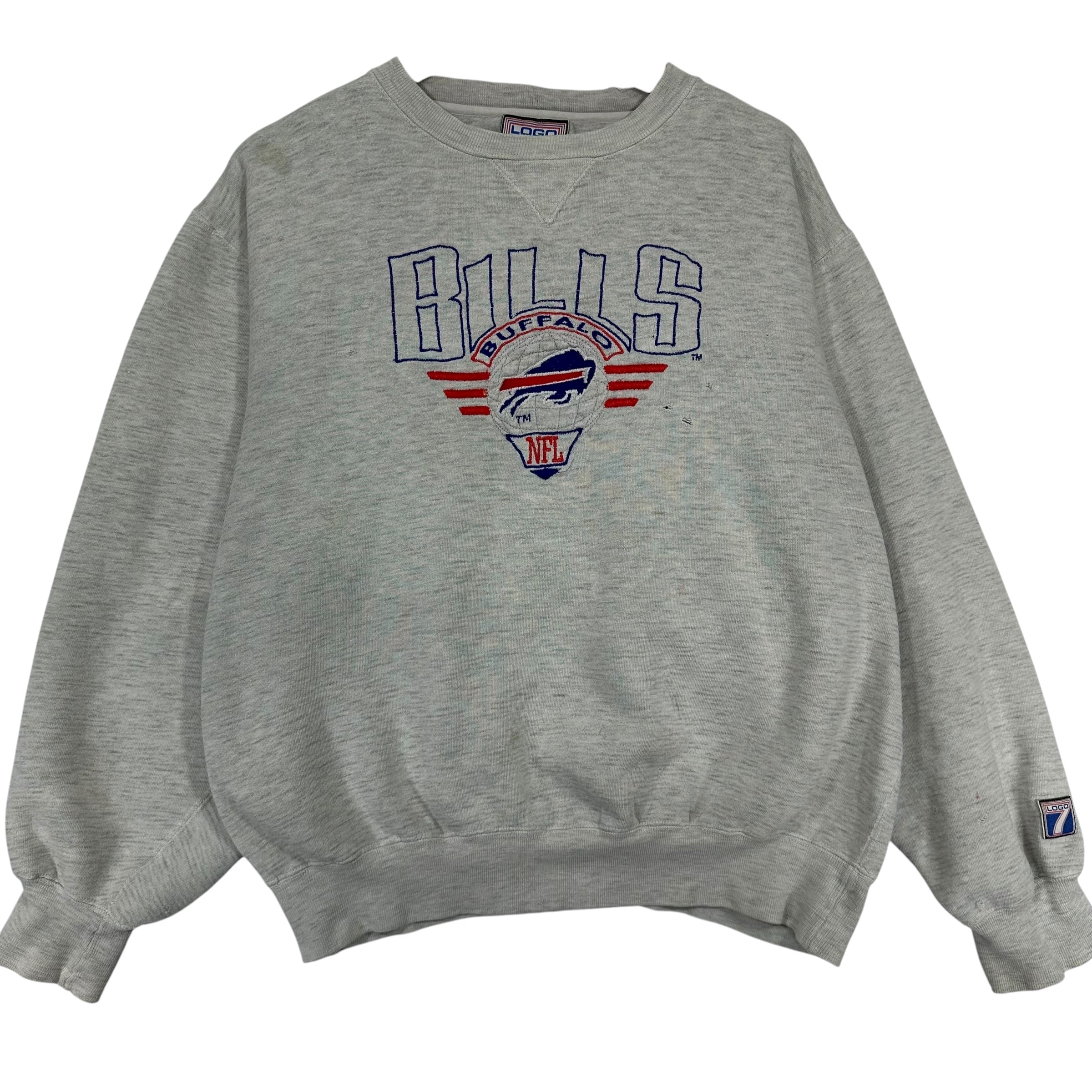 Vintage Buffalo Bills Embroidered Crewneck Sweatshirt Medium