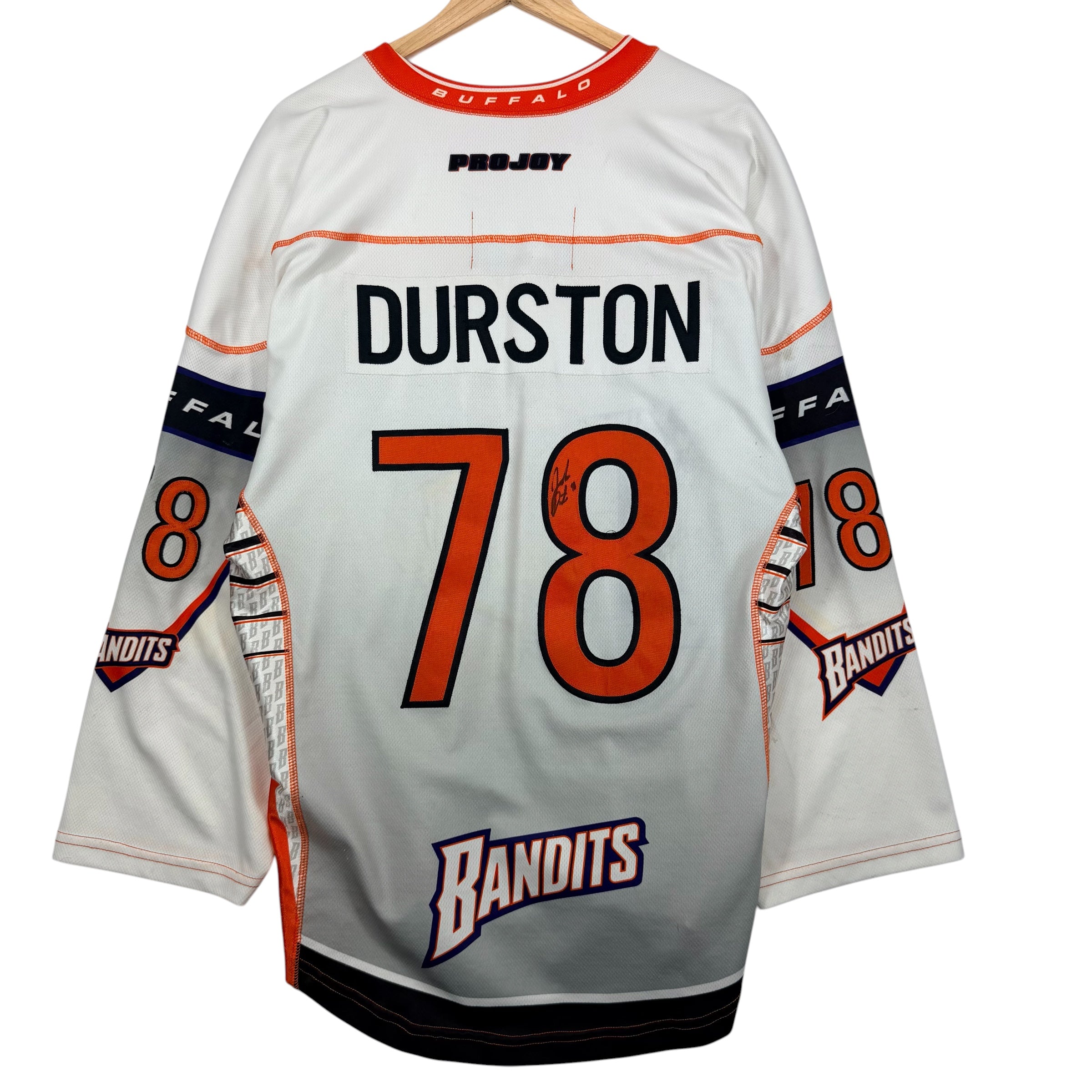 Buffalo Bandits Jordan Durston Game Used Jersey XXL