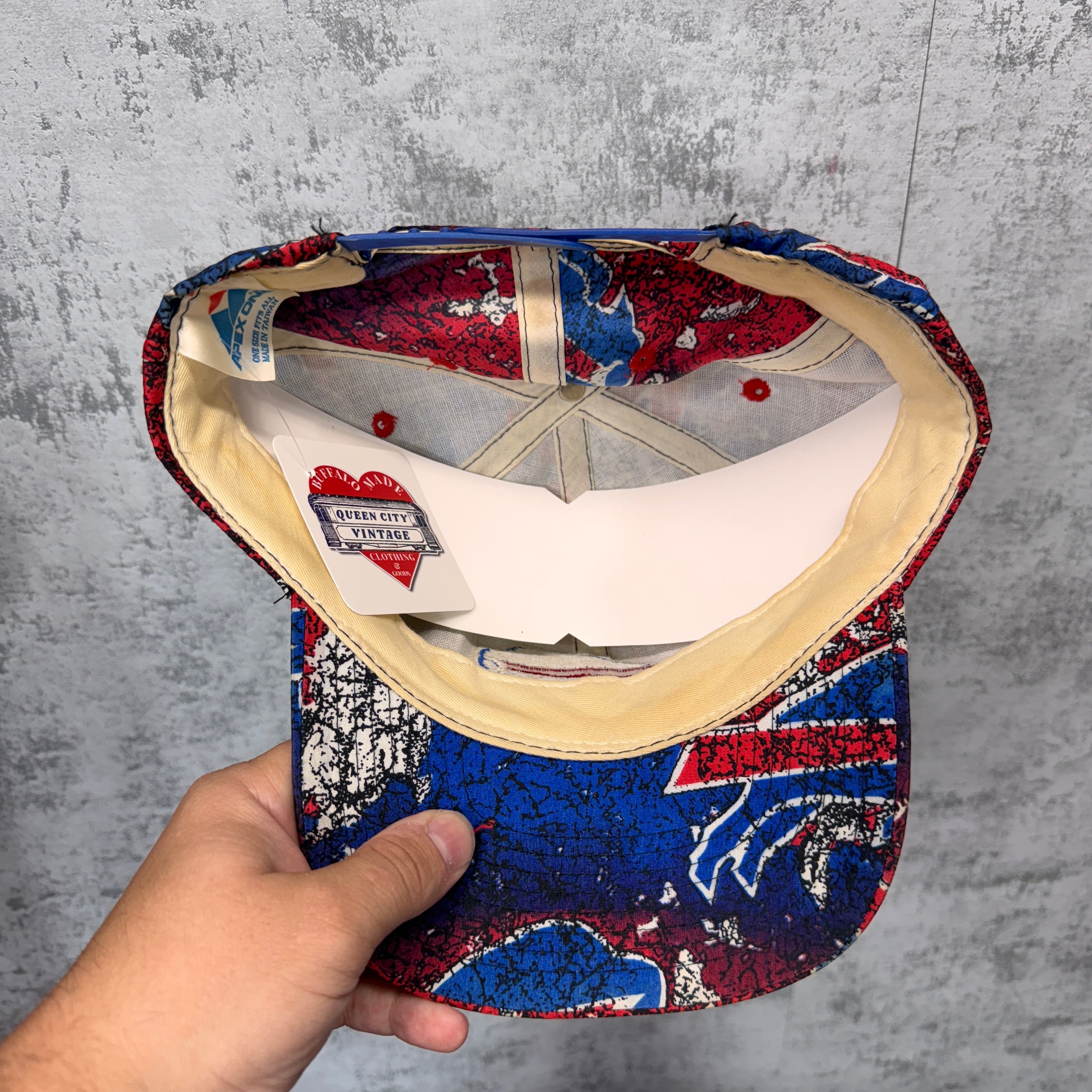 Vintage Buffalo Bills Apex One All Over Print Snapback Hat