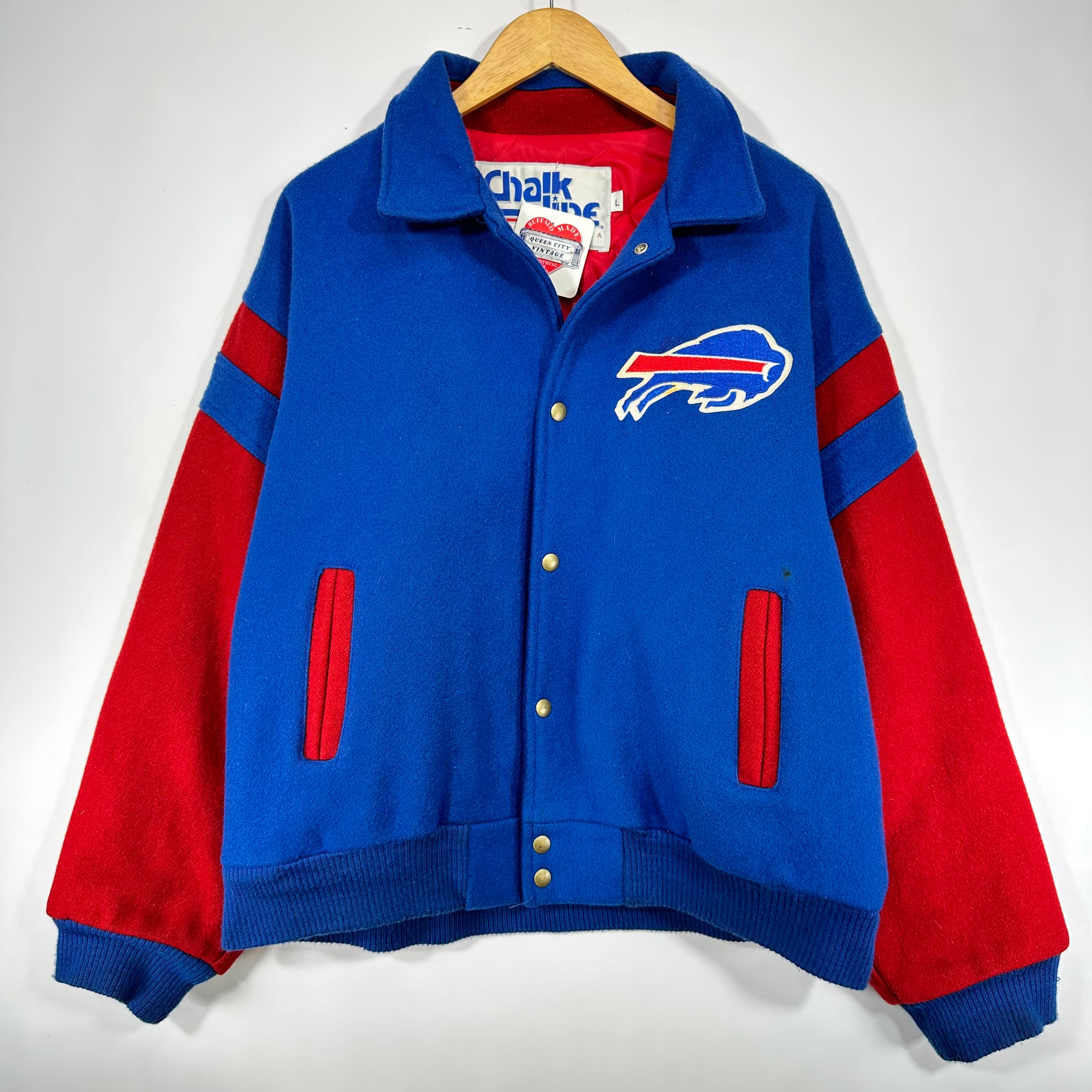 Vintage Buffalo Bills Wool Bomber Jacket Large