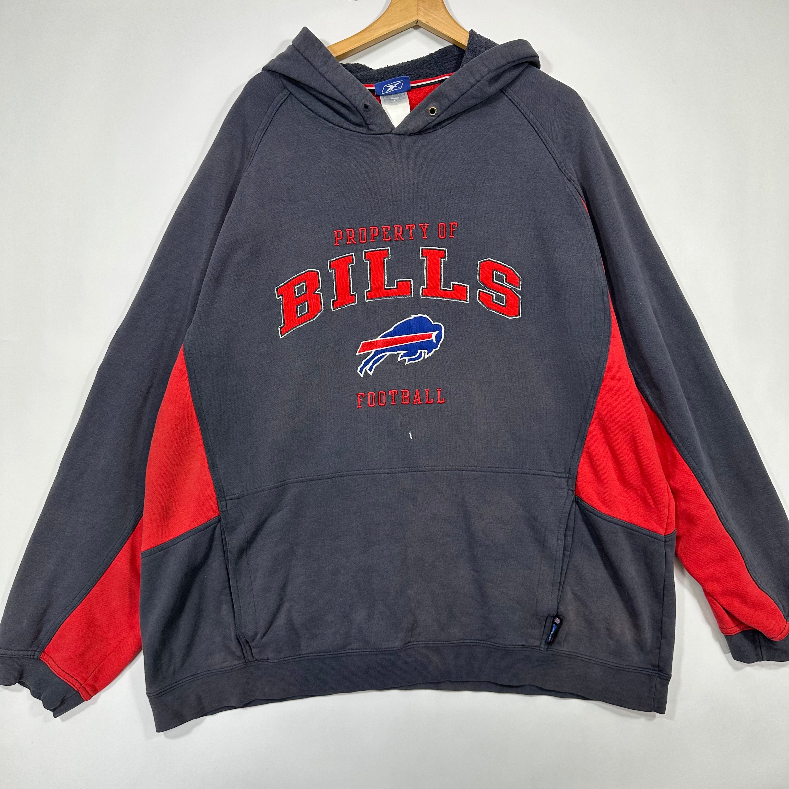 Vintage Buffalo Bills Embroidered Hoodie Sweatshirt XXL