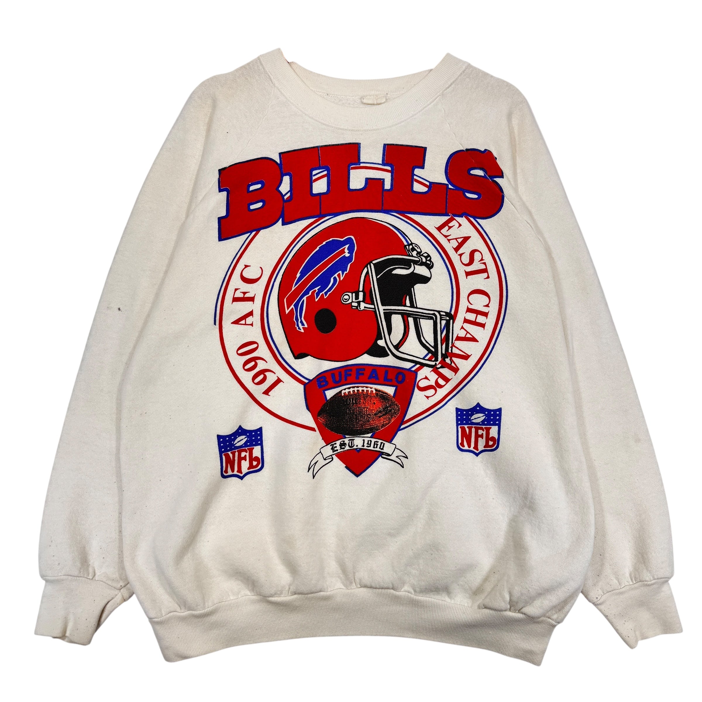 Vintage Buffalo Bills 1990 AFC East Champions Crewneck Sweatshirt XL