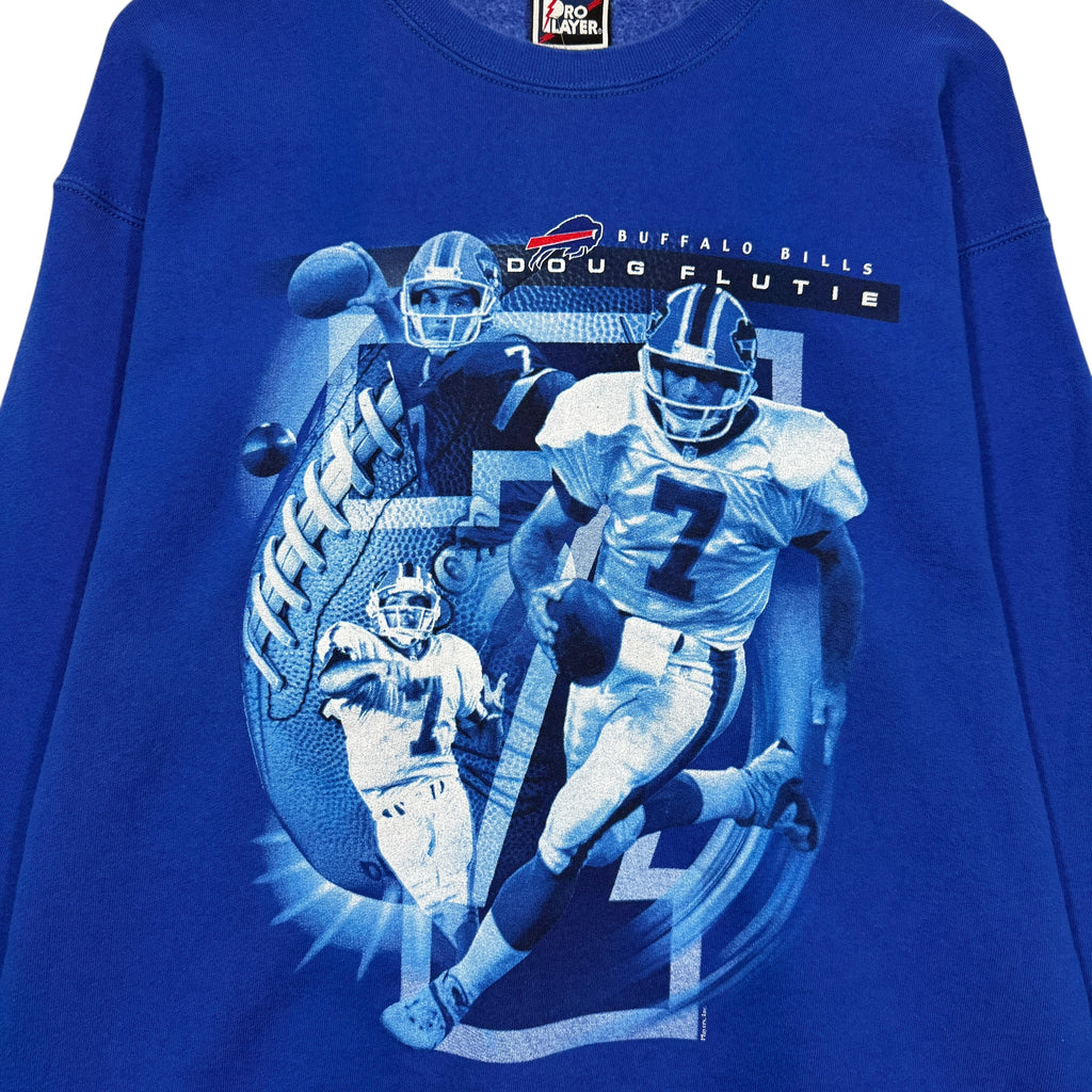 Vintage Buffalo Bills Doug Flutie Crewneck Sweatshirt Large