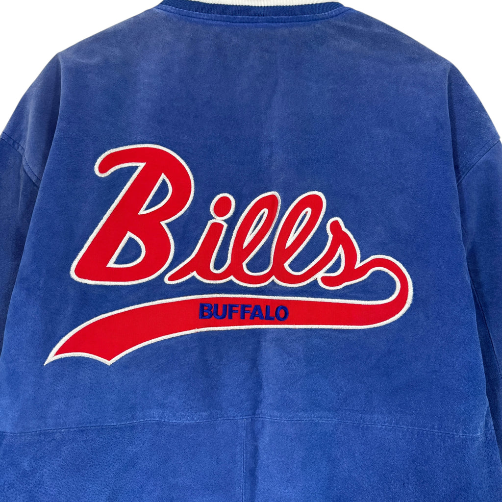 Vintage Buffalo Bills Button Up Suede Jacket Medium