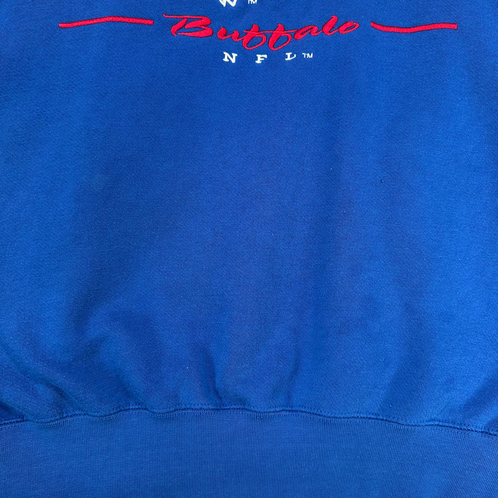 Vintage Buffalo Bills Embroidered Crewneck Sweatshirt Large