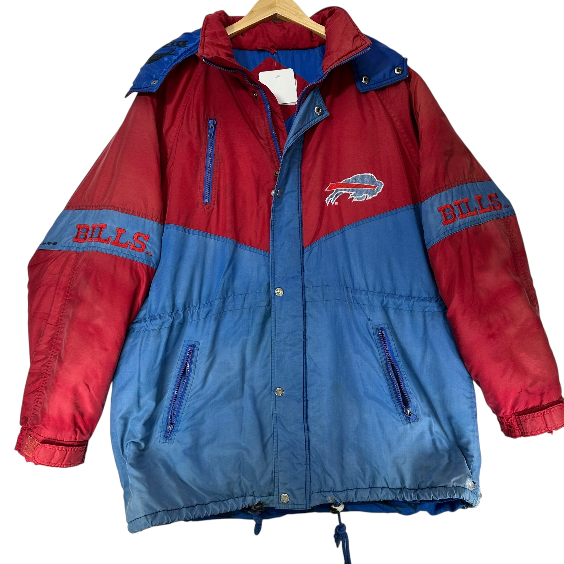 Vintage Buffalo Bills Puffer Parka Jacket XL