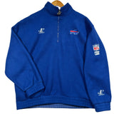 Vintage Buffalo Bills 1/4 Zip Fleece Sweatshirt Large