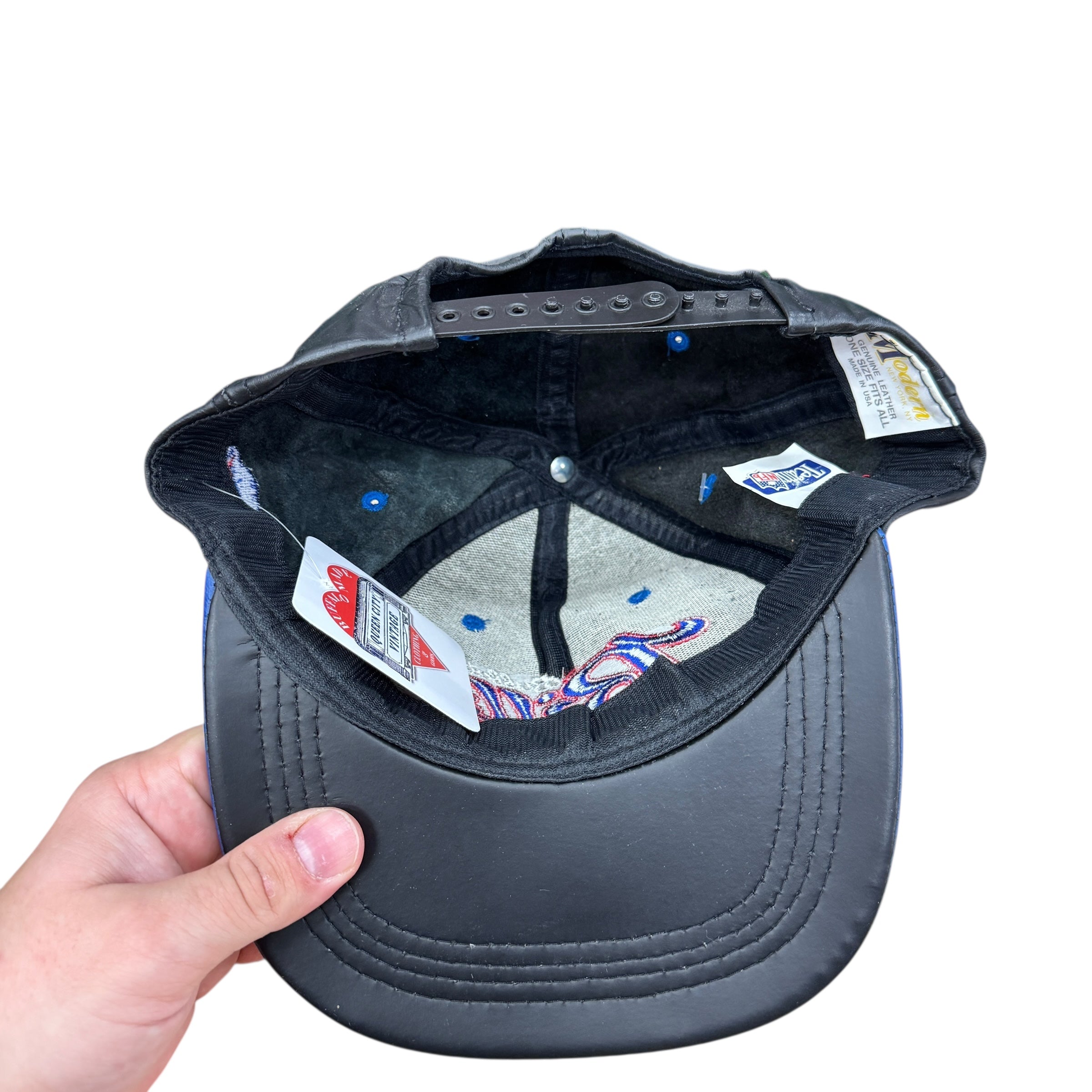 Vintage Buffalo Bills Leather Snapback Hat