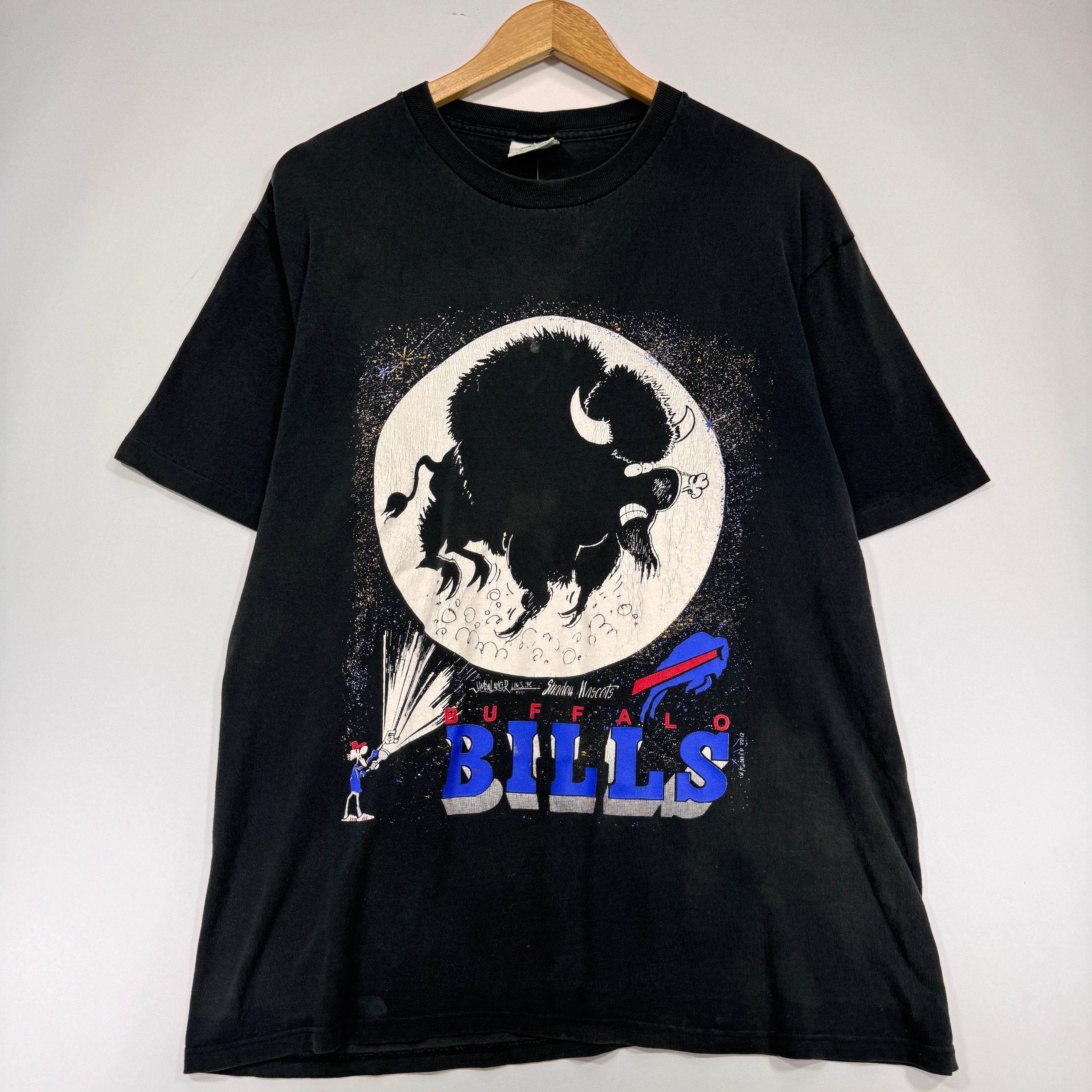 Vintage Buffalo Bills Flashlight Cartoon Shirt Large
