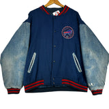 Vintage Buffalo Bills Denim Wool Varsity Jacket Large