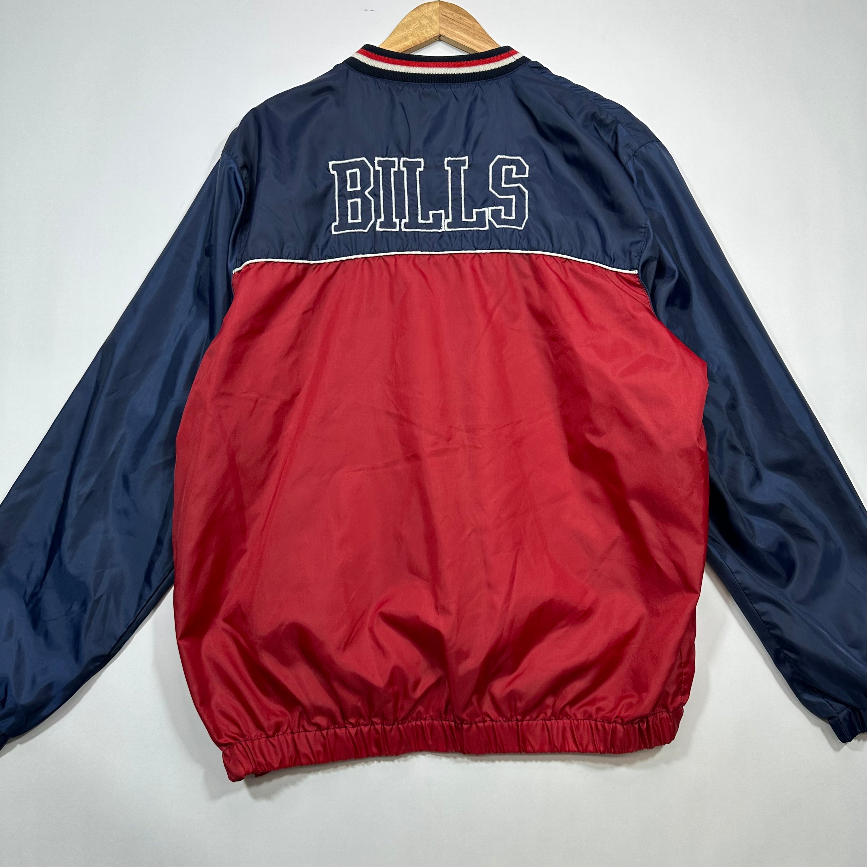 Vintage Buffalo Bills Pullover Windbreaker Jacket Large