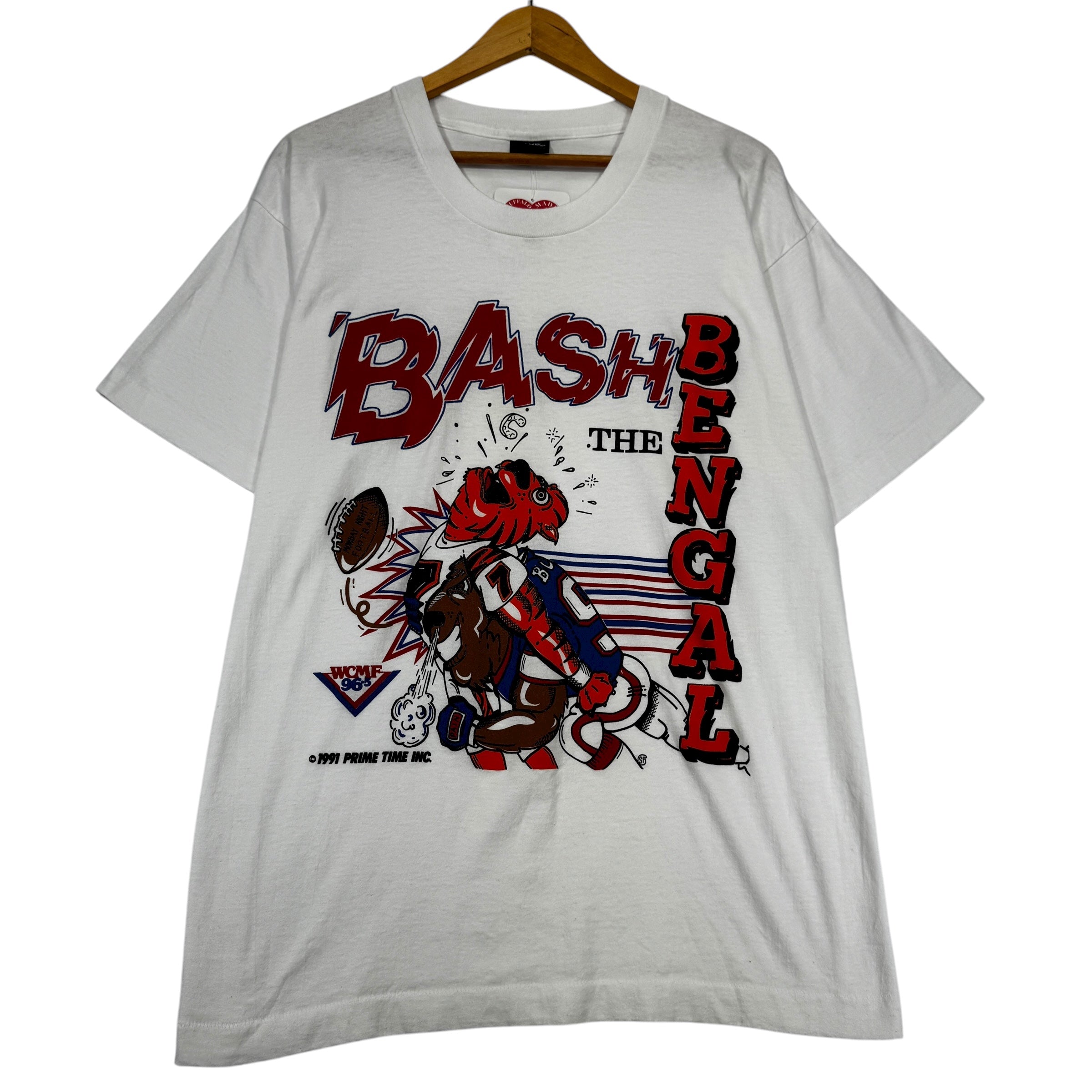 Vintage Buffalo Bills Bash the Bengal Cartoon Shirt XL