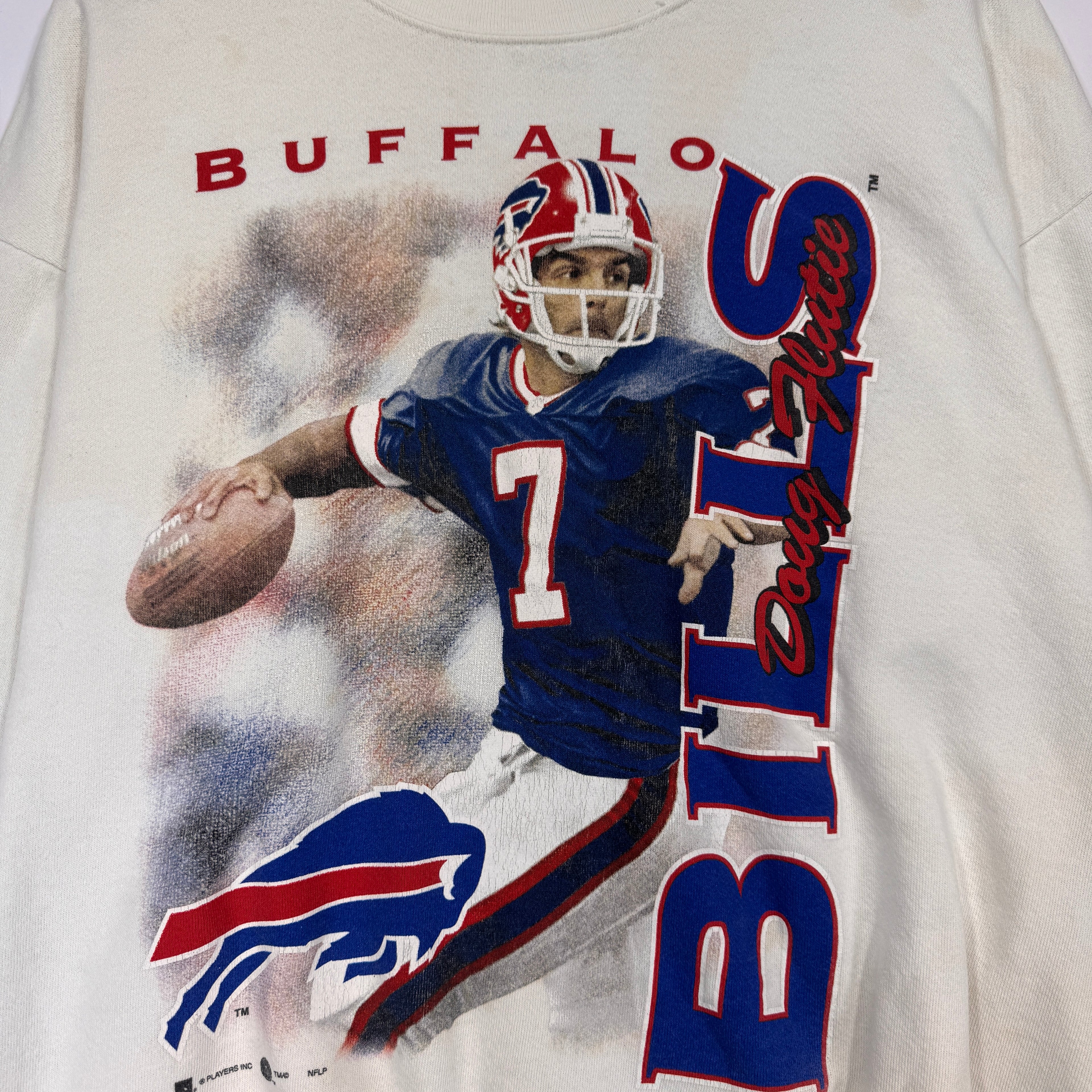 Vintage Buffalo Bills Doug Flutie Crewneck Sweatshirt XL