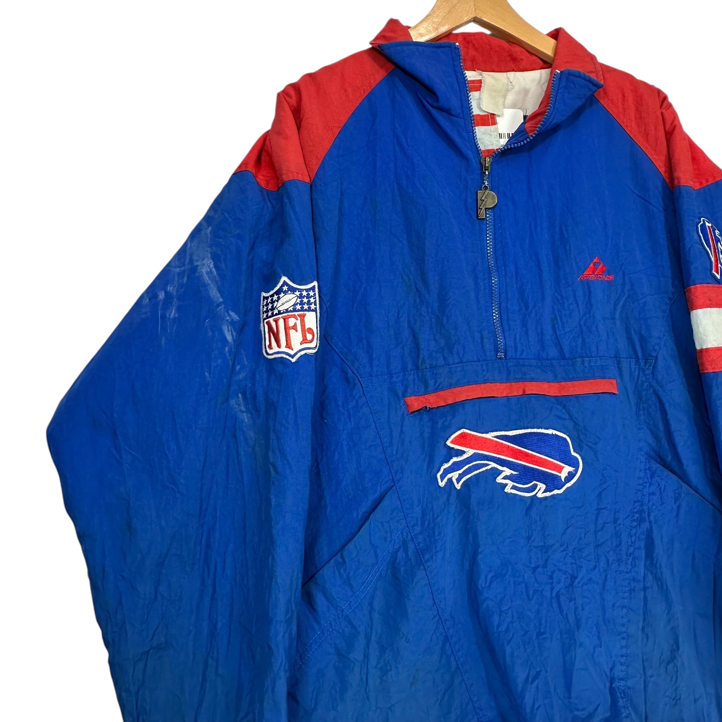 Vintage Buffalo Bills Pullover Quilted Jacket Medium