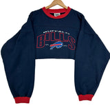Vintage Buffalo Bills Cropped Crewneck Sweatshirt XXL