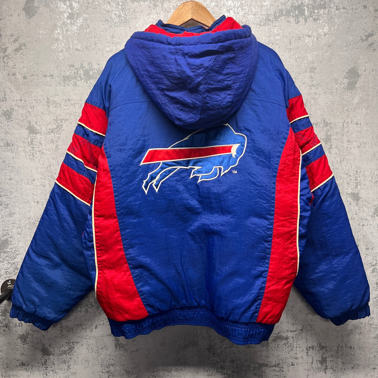 Vintage Buffalo Bills Starter Pullover Puffer Jacket Large