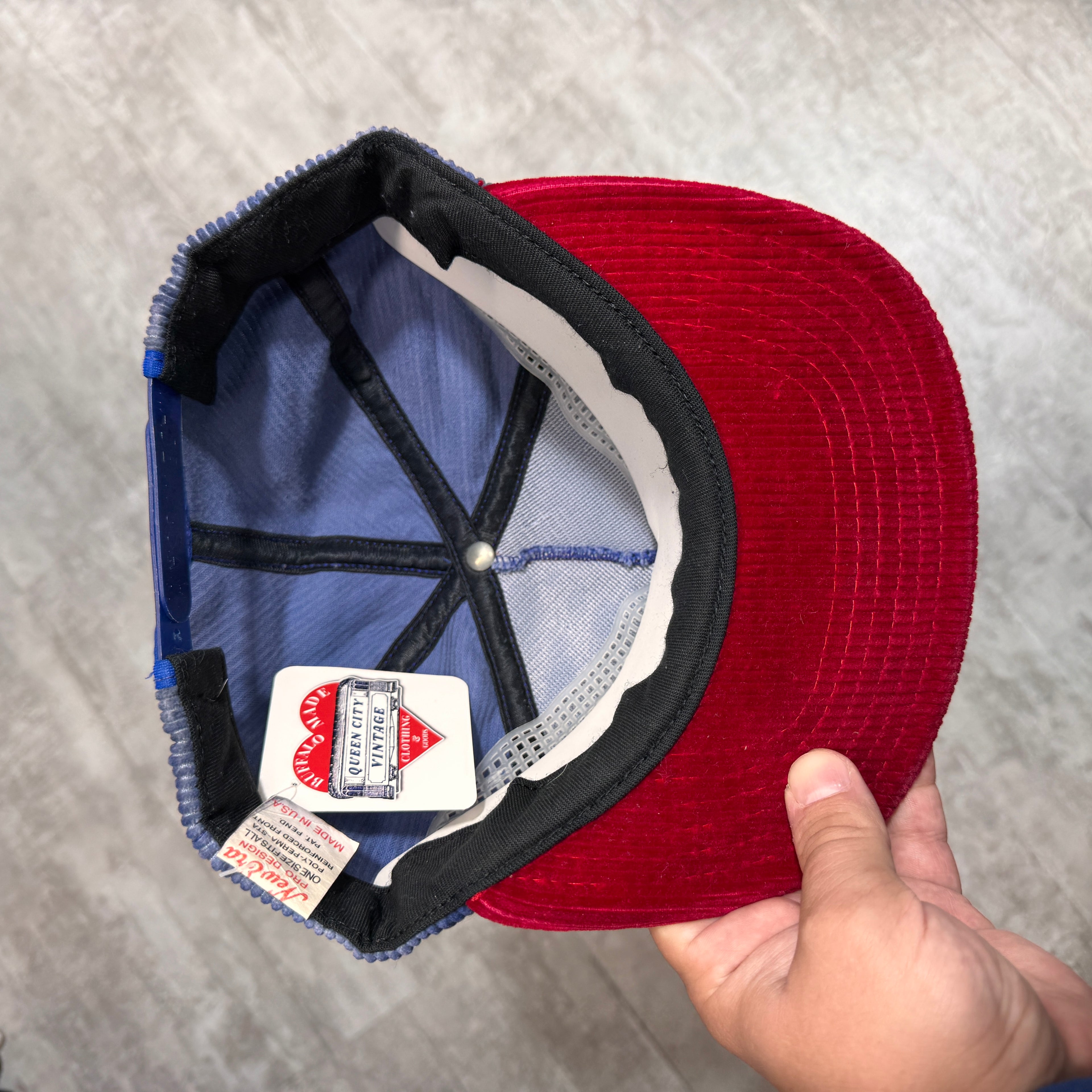 Vintage Buffalo Bills Corduroy Snapback Hat