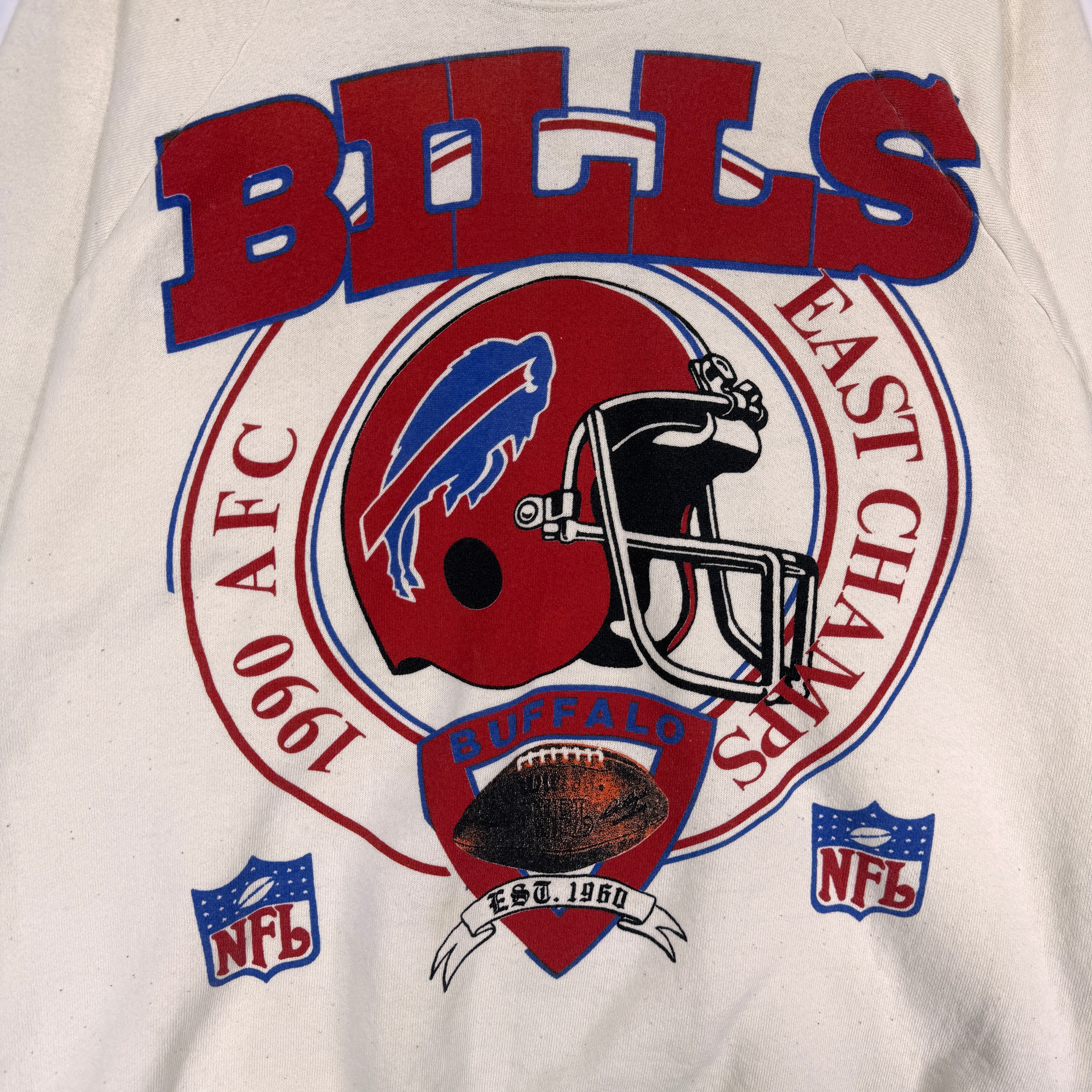 Vintage Buffalo Bills 1990 AFC East Champions Crewneck Sweatshirt XL
