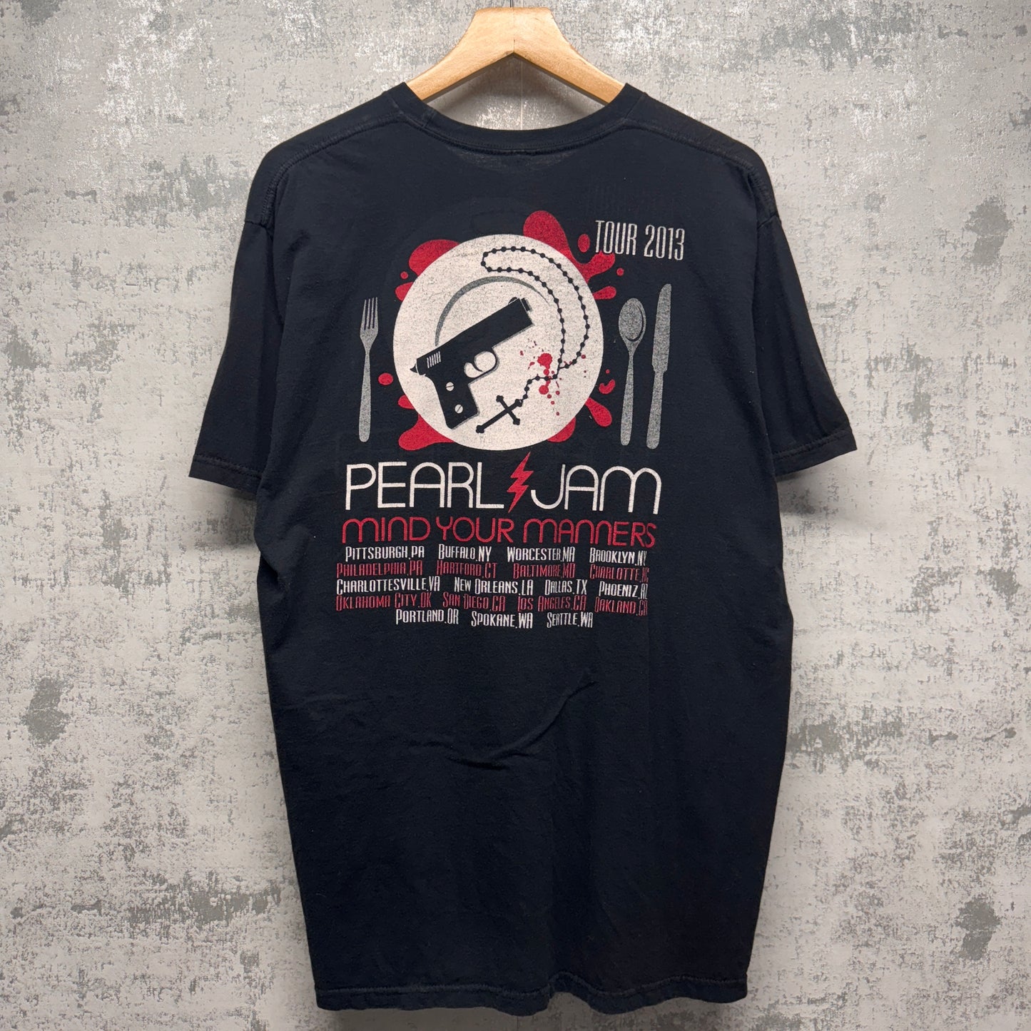 Pearl Jam 2013 Tour Shirt Large